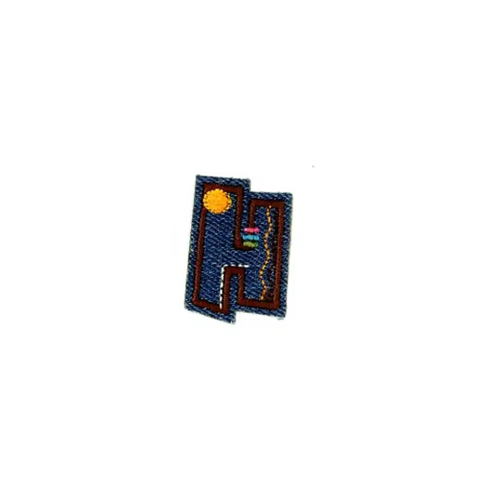 Appli;Fun letter Jeans H