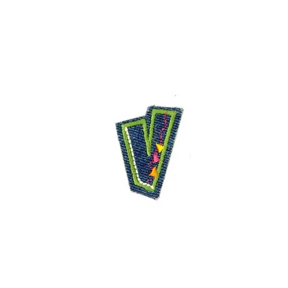 Appli;Fun letter Jeans V