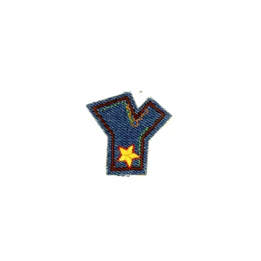 Appli;Fun letter Jeans Y