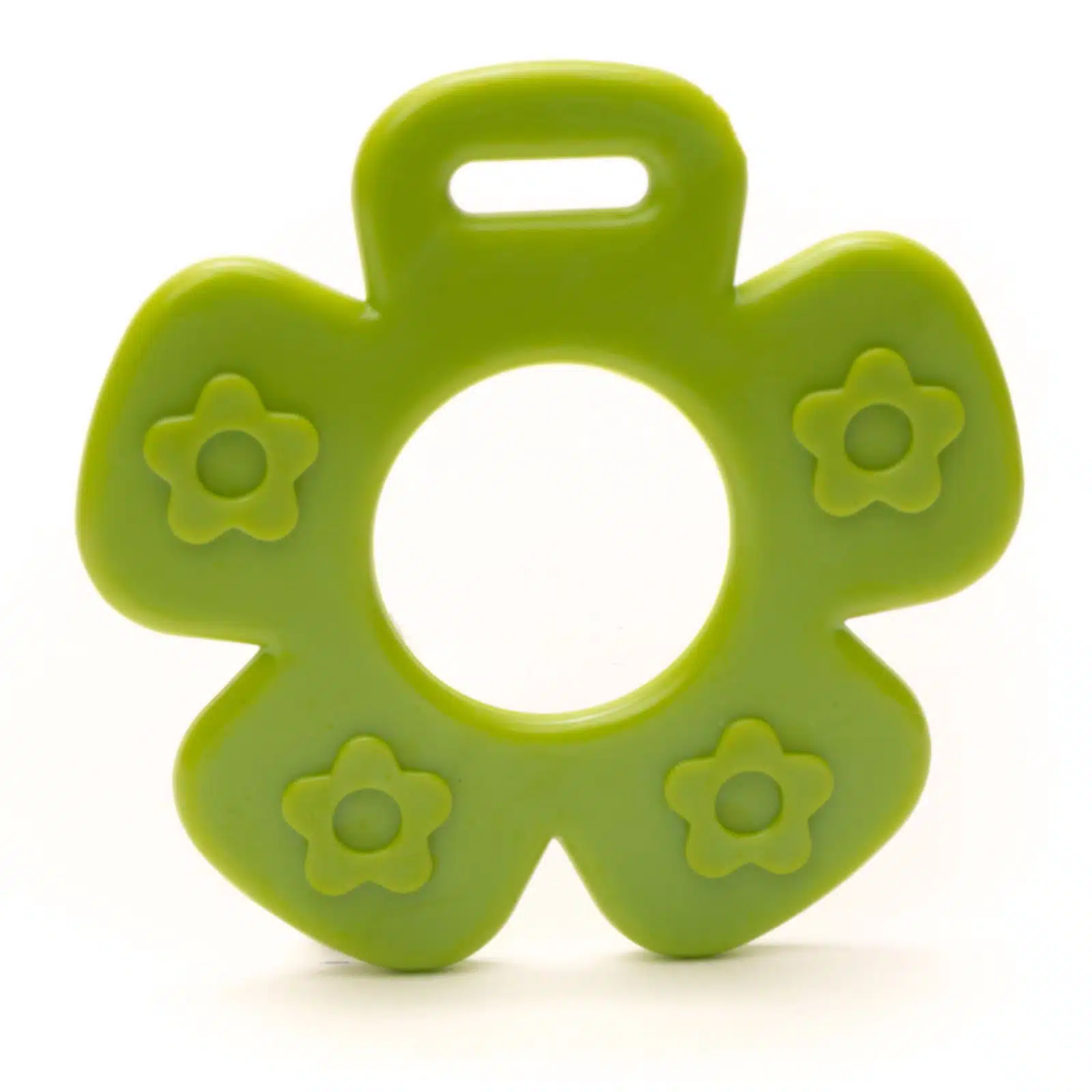 2st Bijtring Bloem met Bloemen Lime Groen