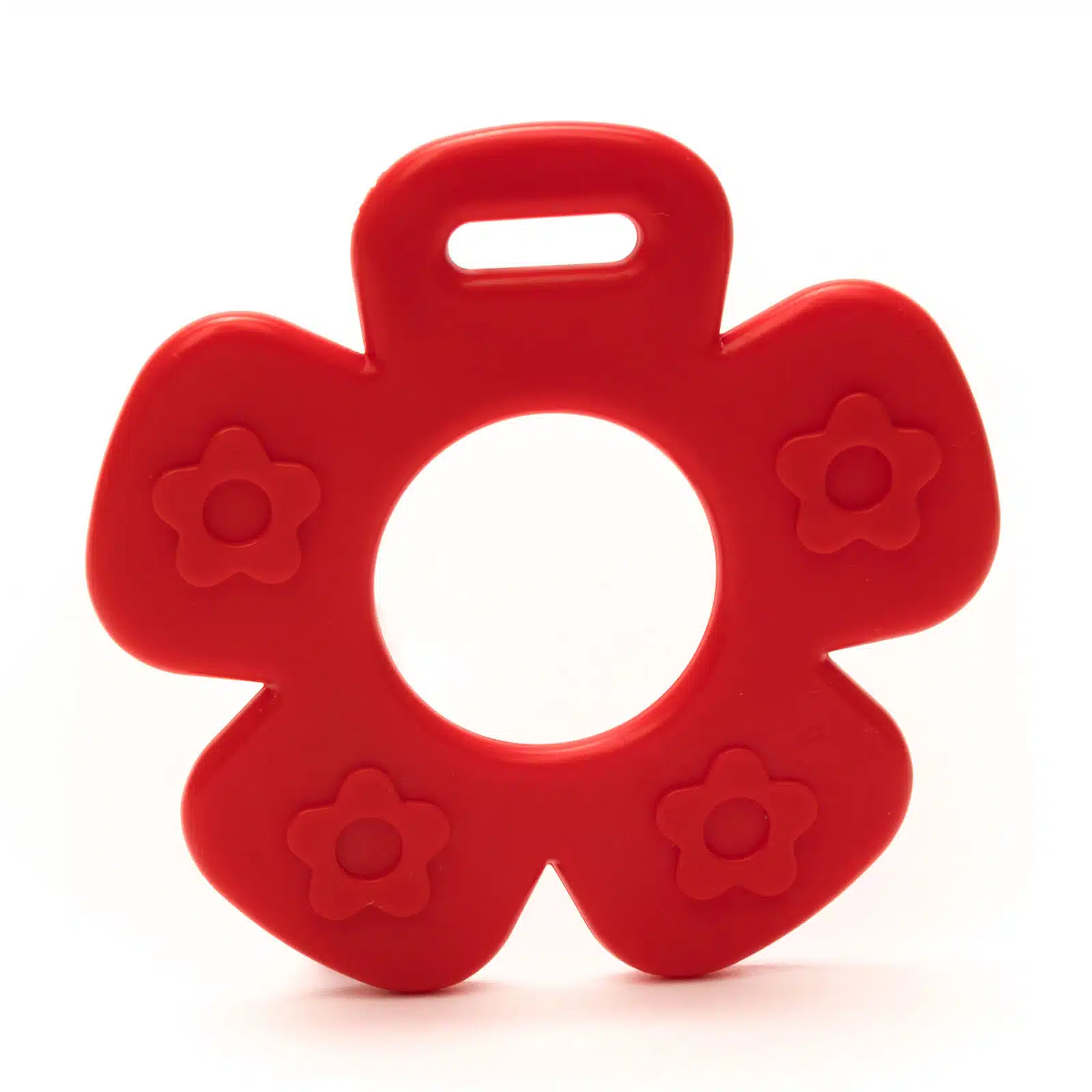 2st Bijtring Bloem met Bloemen Rood