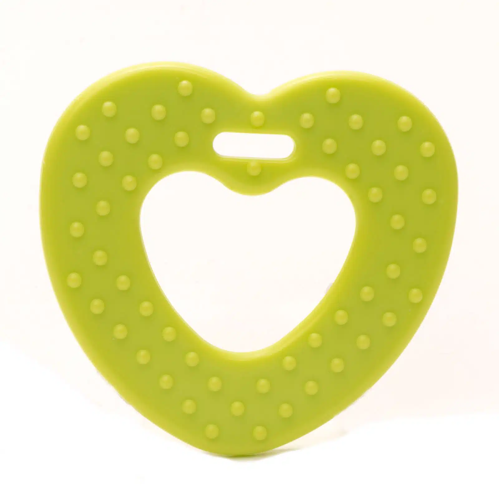 2st Bijtring Hart Lime Groen