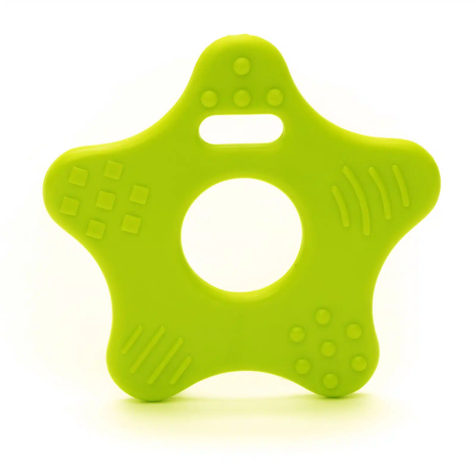 2st Bijtring Ster Lime Groen