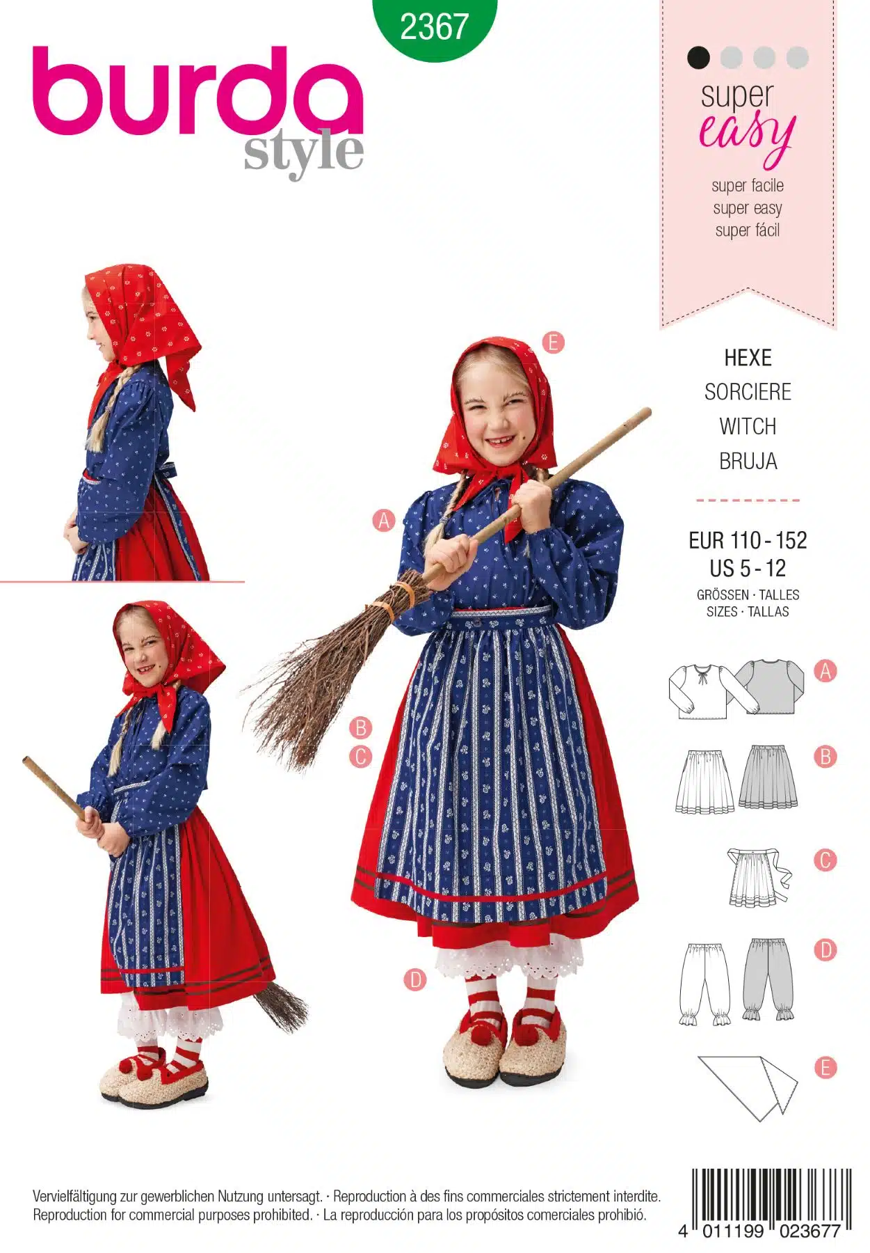 Burda Groen 2367 - Heksenjurk