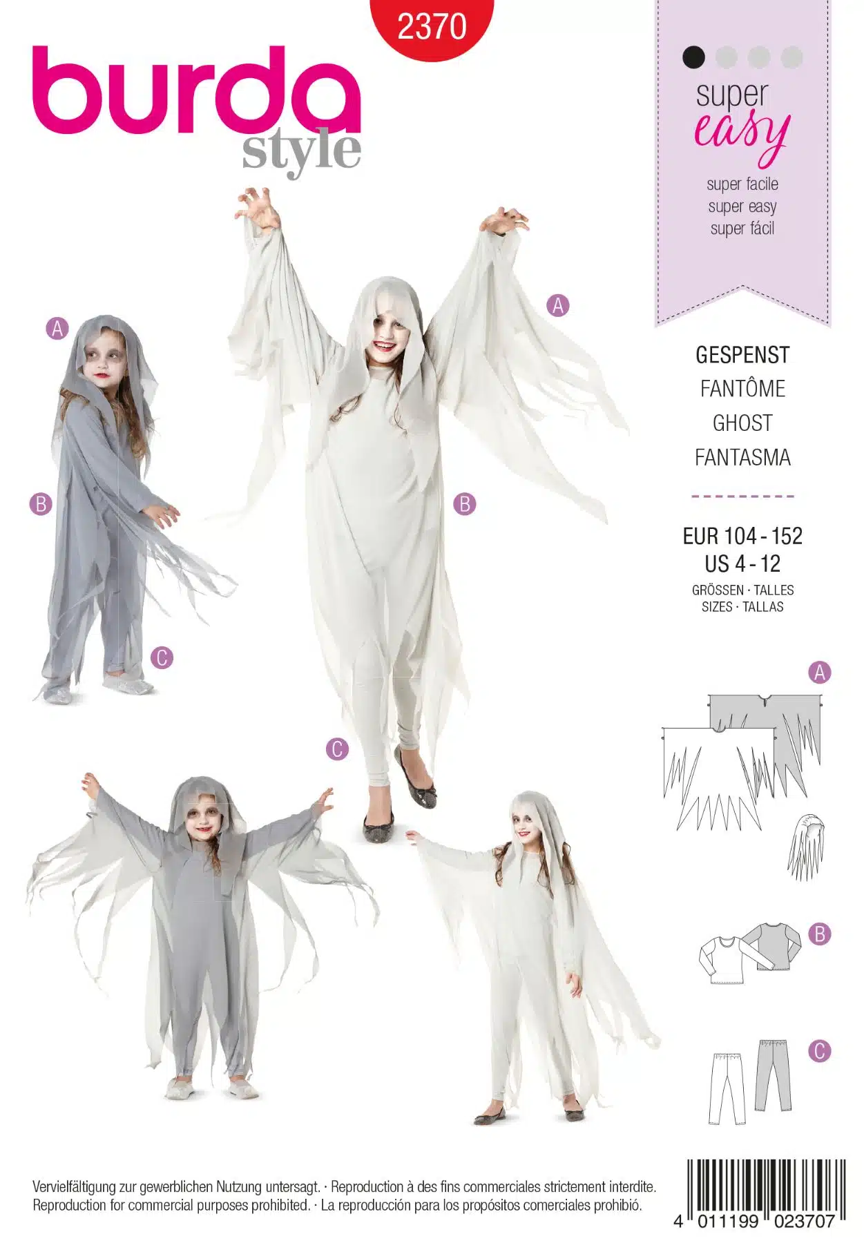Burda Rood 2370 - Spook kostuum