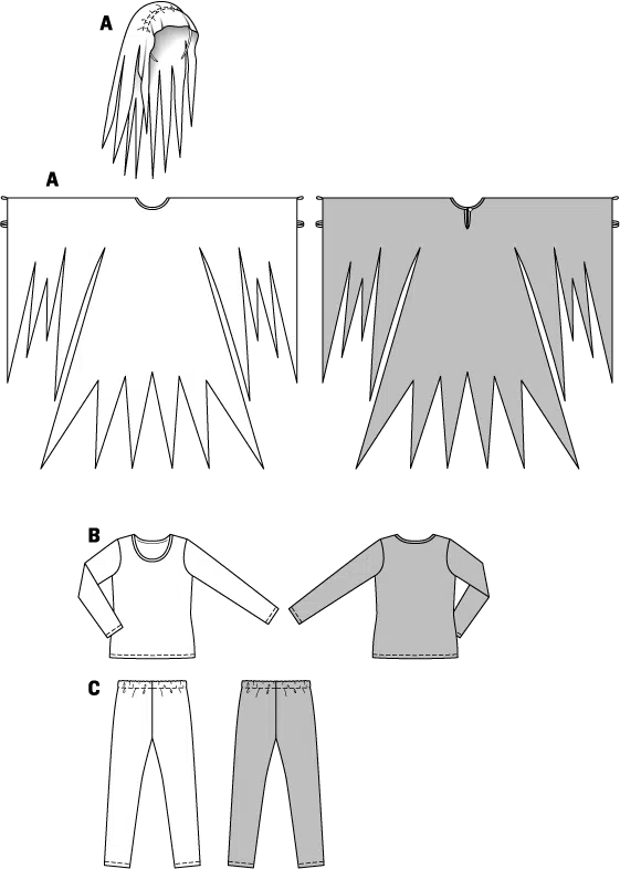 Burda Rood 2370 - Spook kostuum