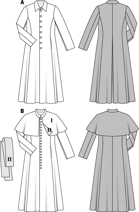 Burda Geel 2388 - Stoere jas en priester kostuum