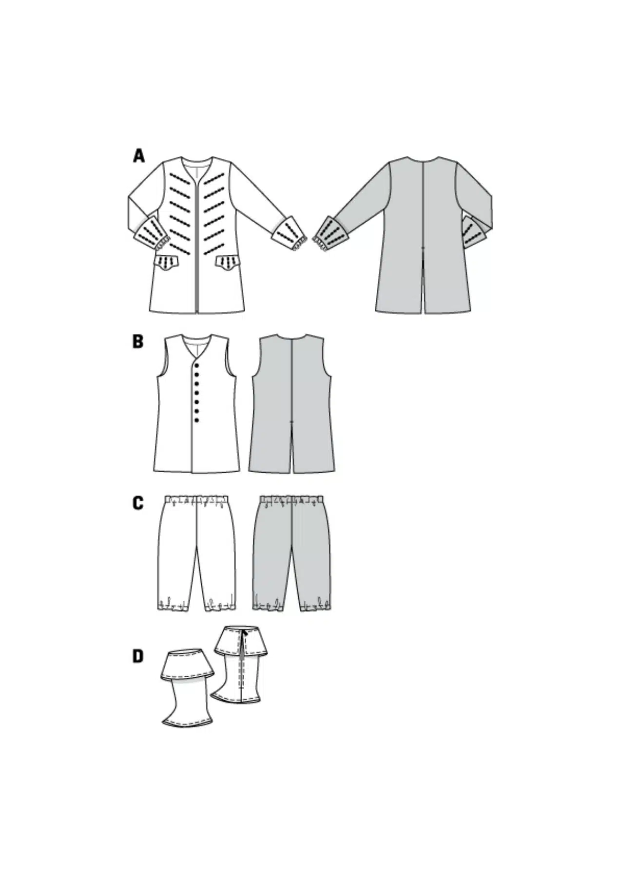 Burda Geel 2452 - Piraten kostuum