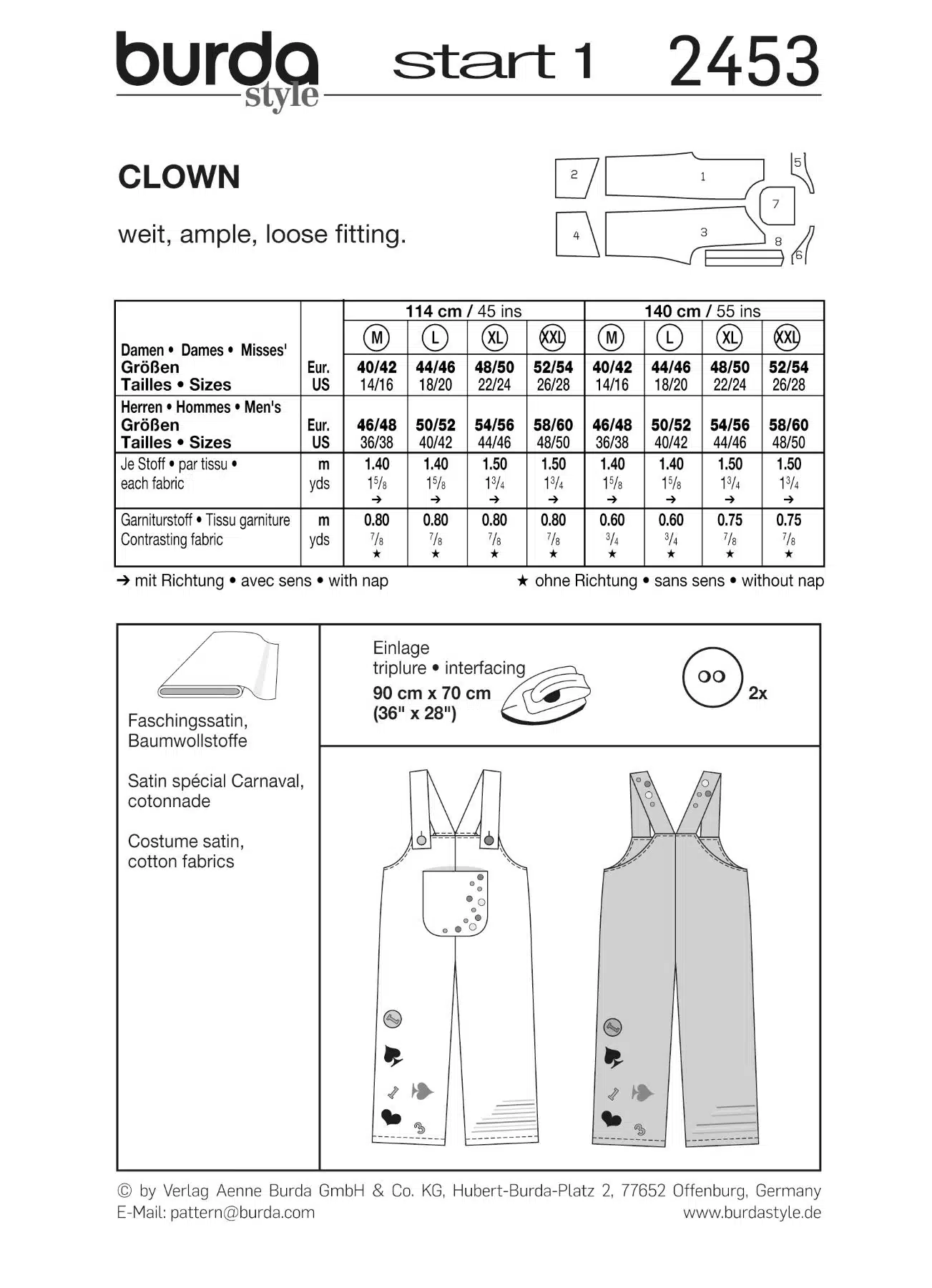 Burda Rood 2453 - Clown