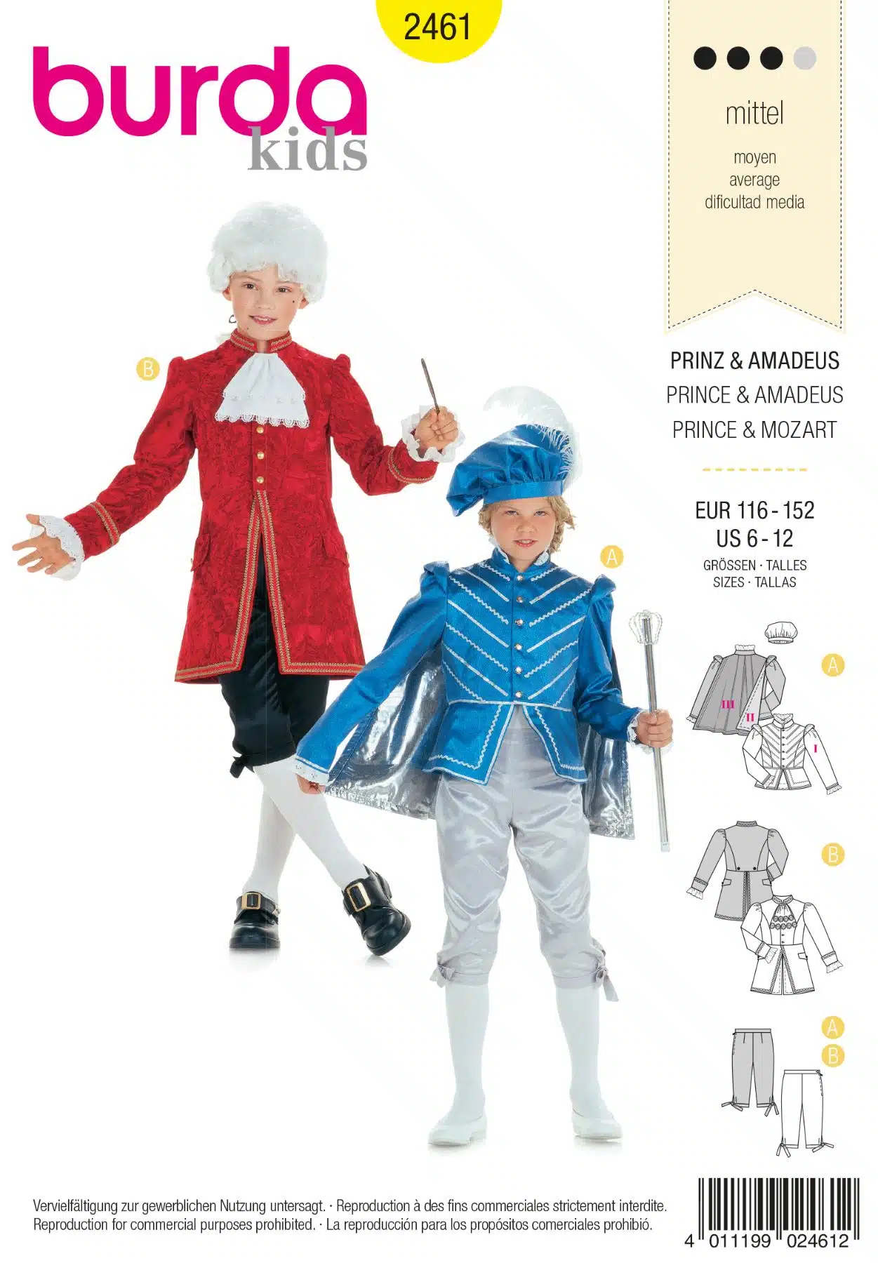 Burda Geel 2461 - Prins en Amadeus