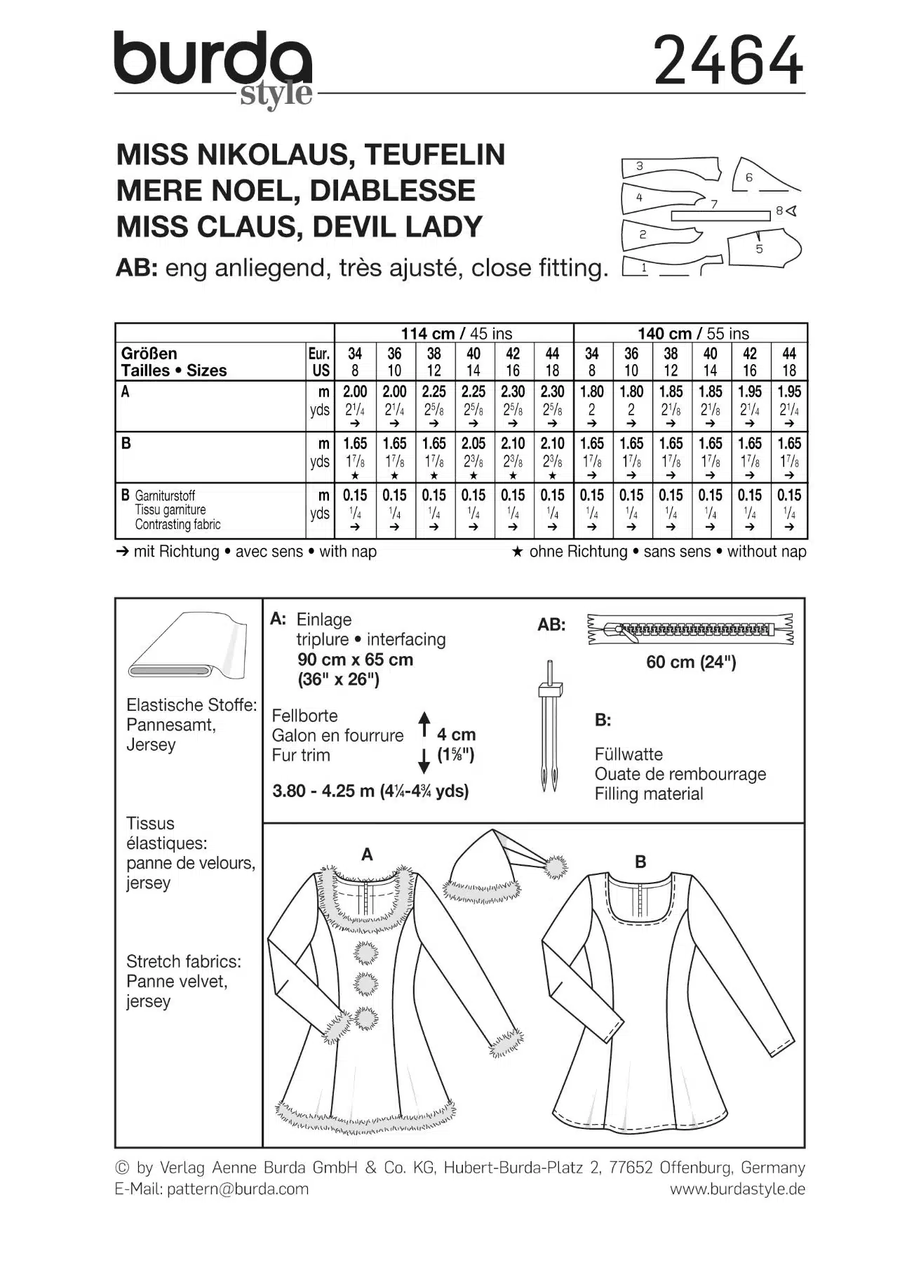 Burda Geel 2464 - Kerstvrouw, duivel en verpleegster