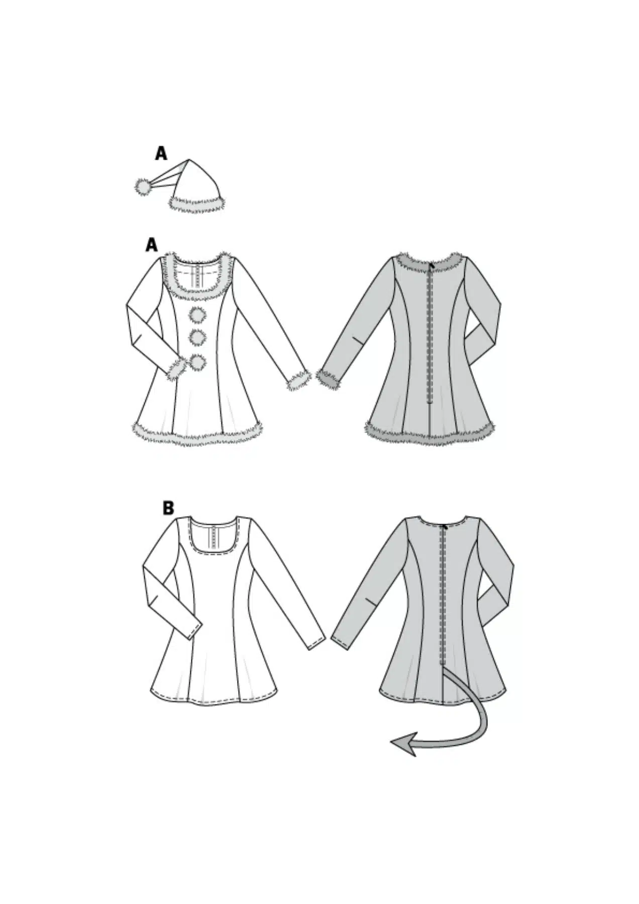 Burda Geel 2464 - Kerstvrouw, duivel en verpleegster