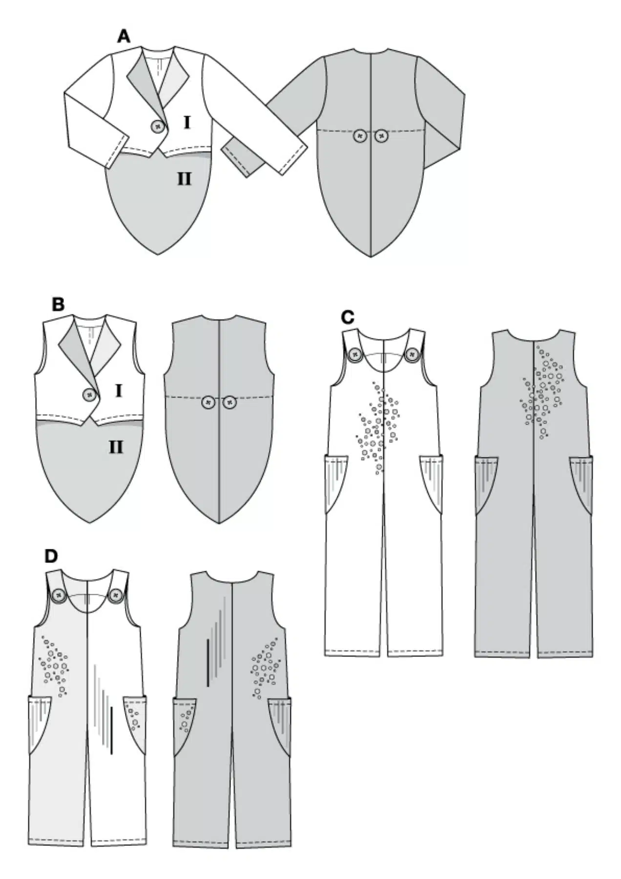 Burda Geel 2477 - Clowns in variaties