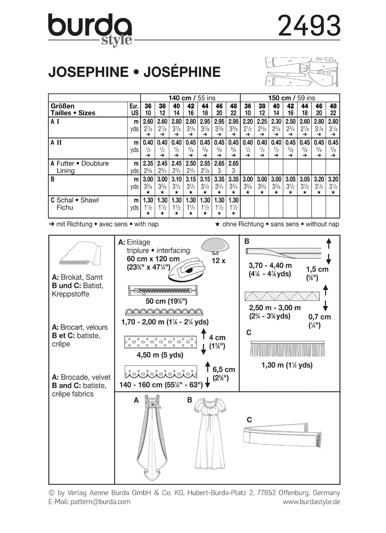 Burda Couture 2493 - Josephine