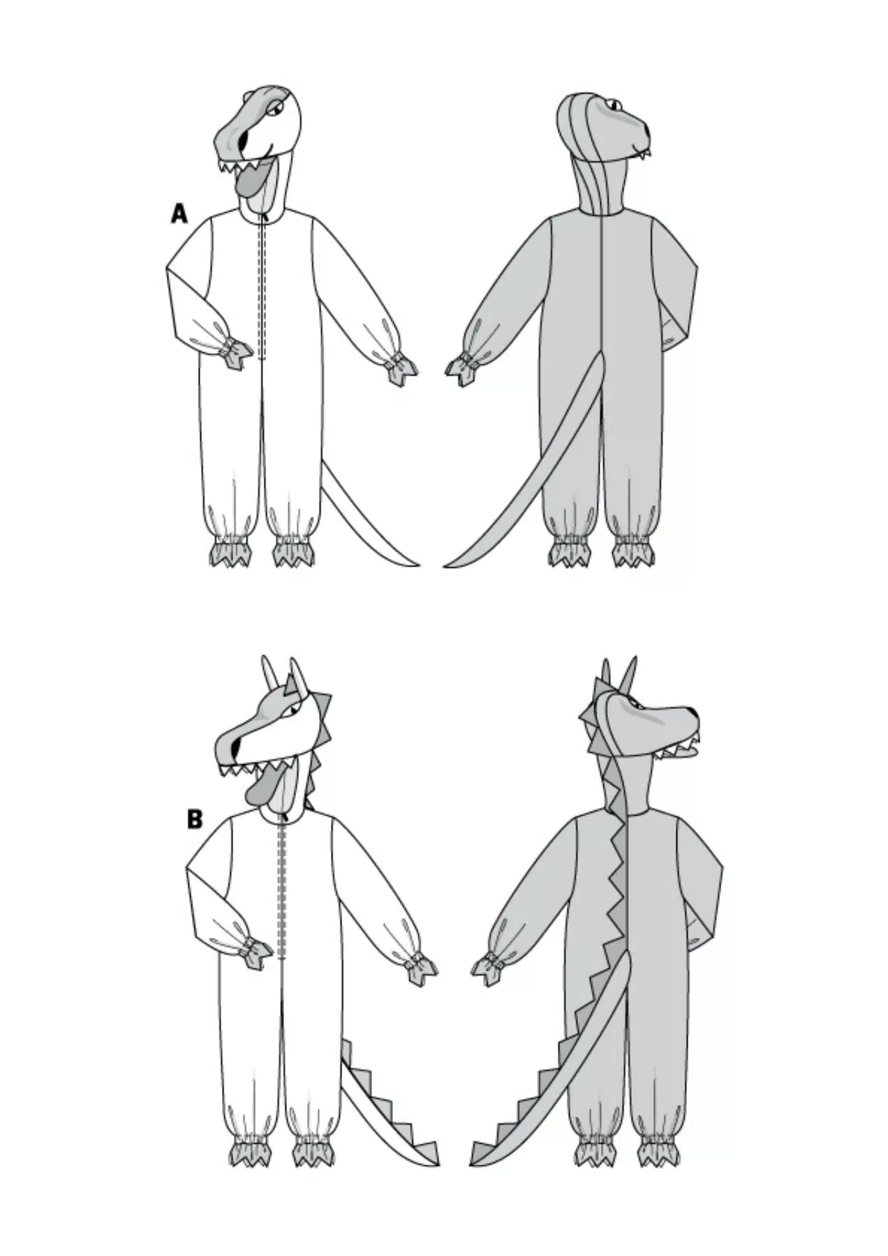 Burda Geel 2503 - Draak en dinosaurus