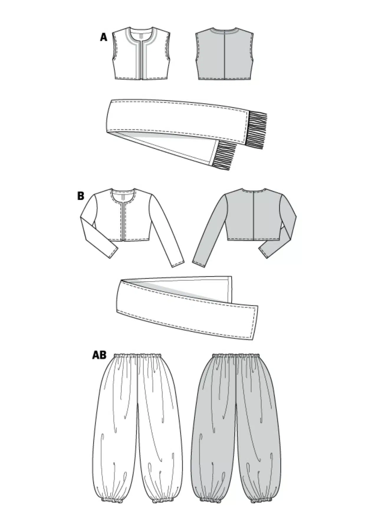 Burda Geel 2526 - Oosterse kleding in variaties