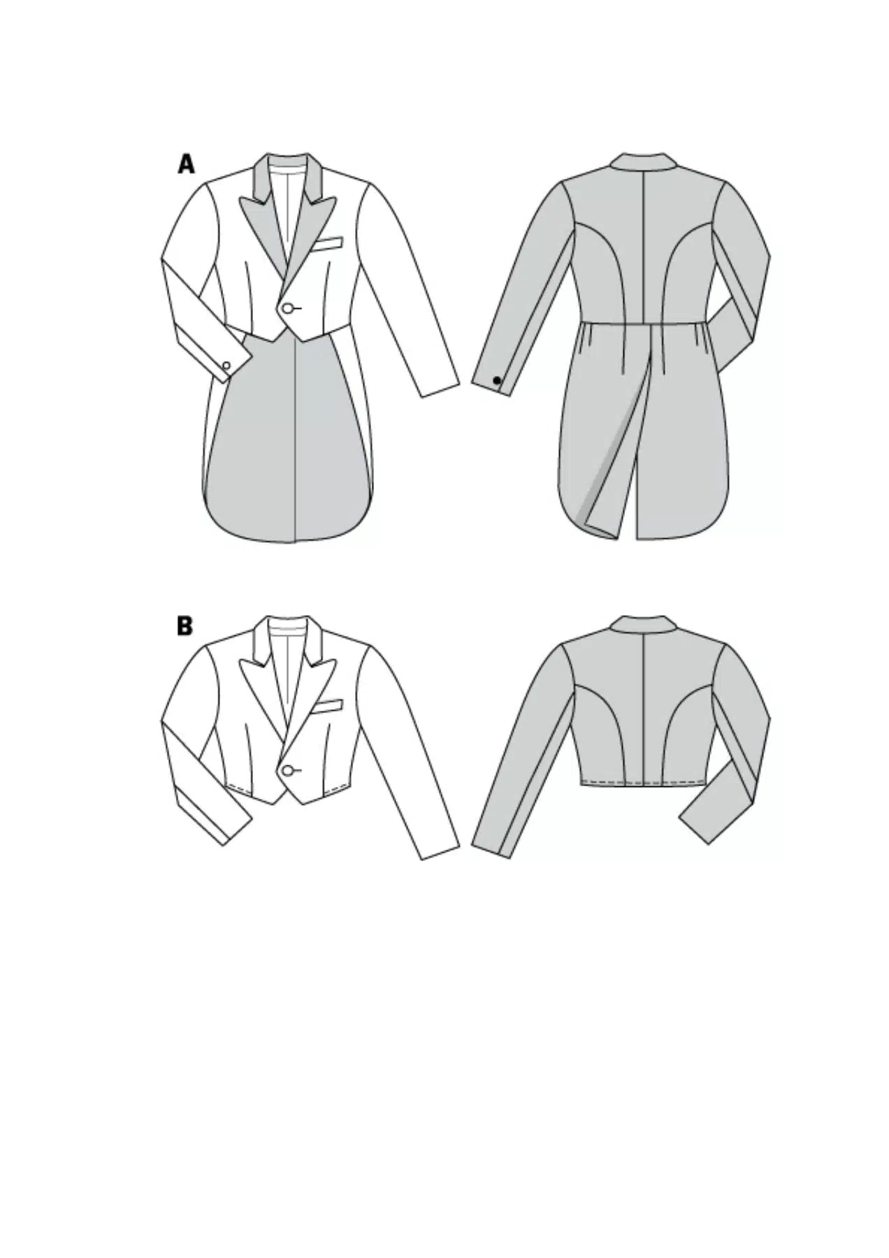 Burda Geel 2530 - Schots jasje en slipjas