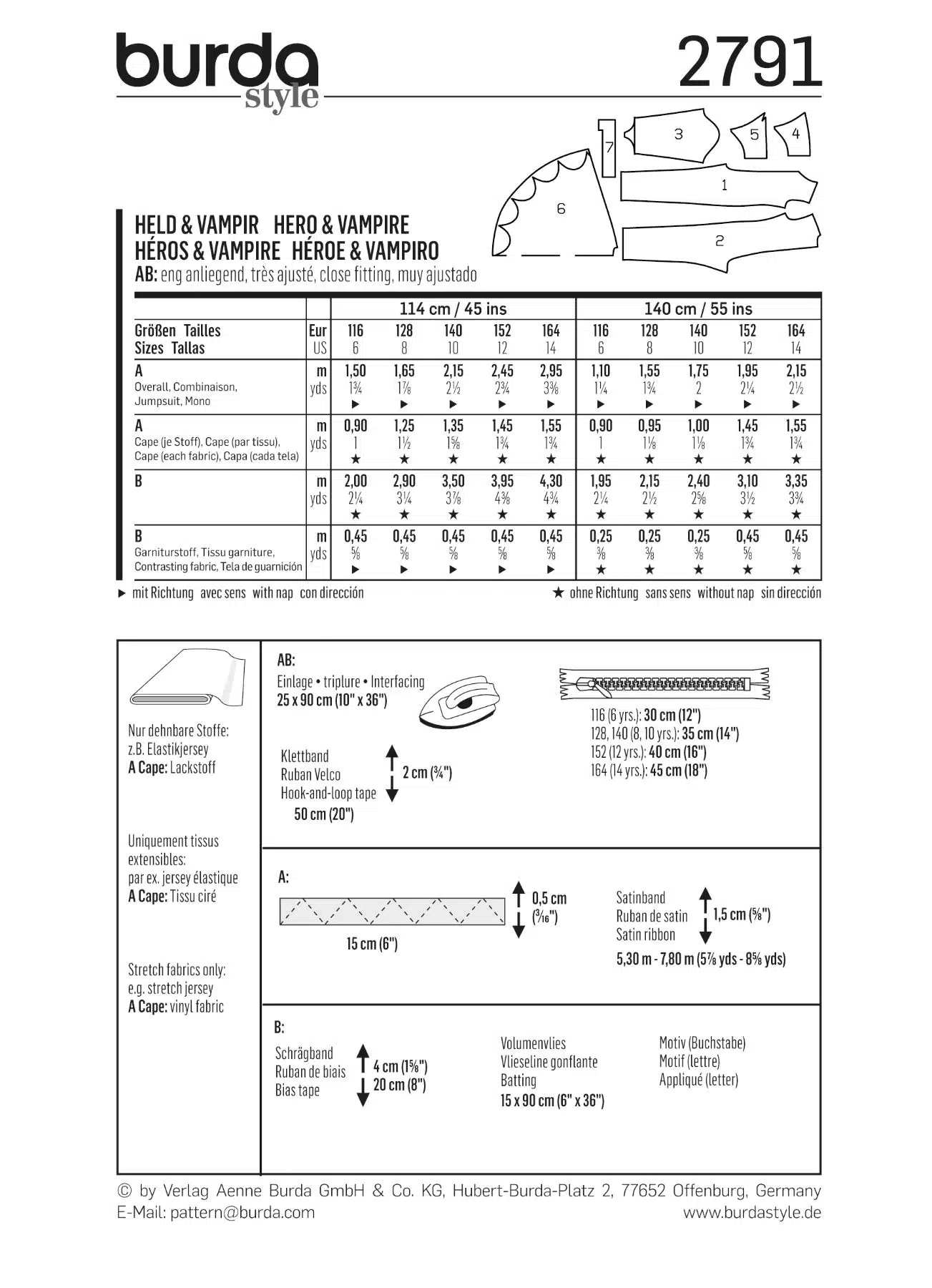Burda Geel 2791 - Batman en vampier