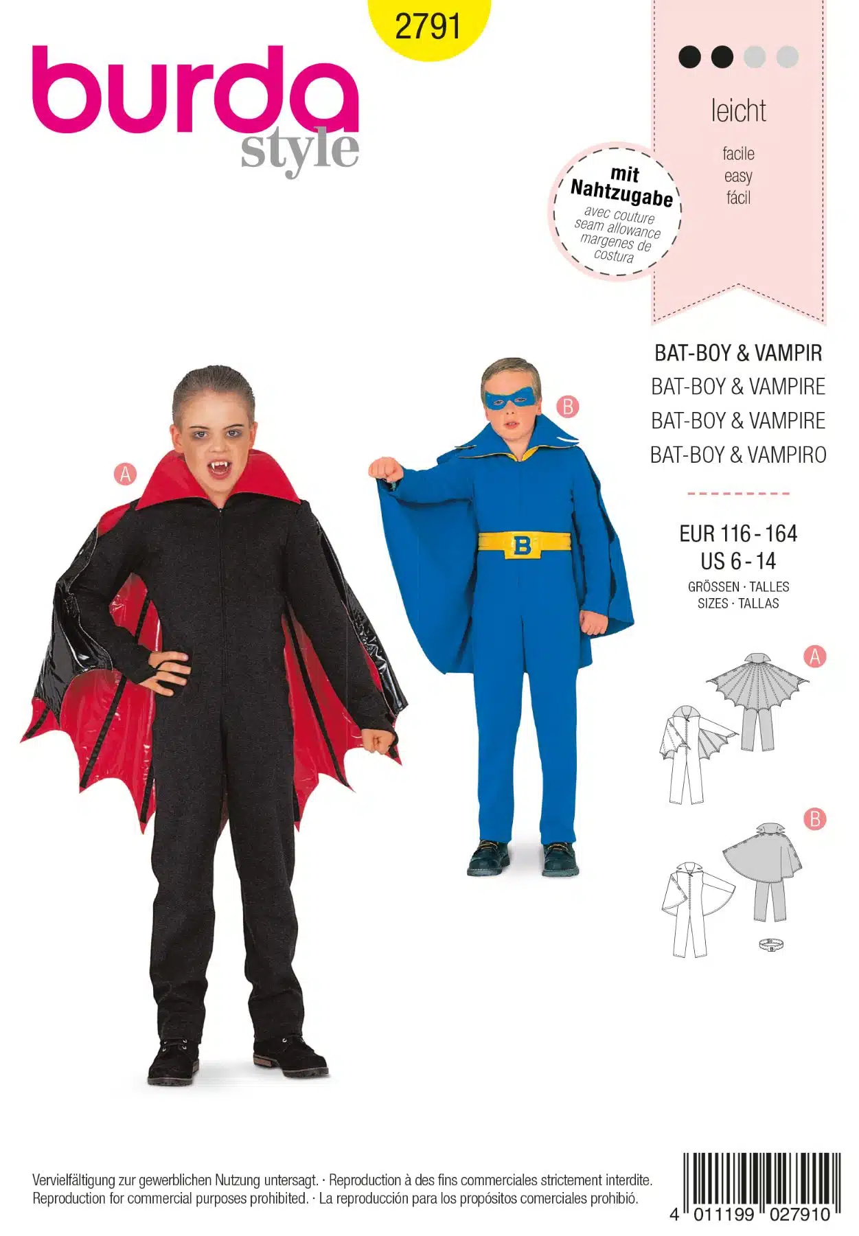 Burda Geel 2791 - Batman en vampier