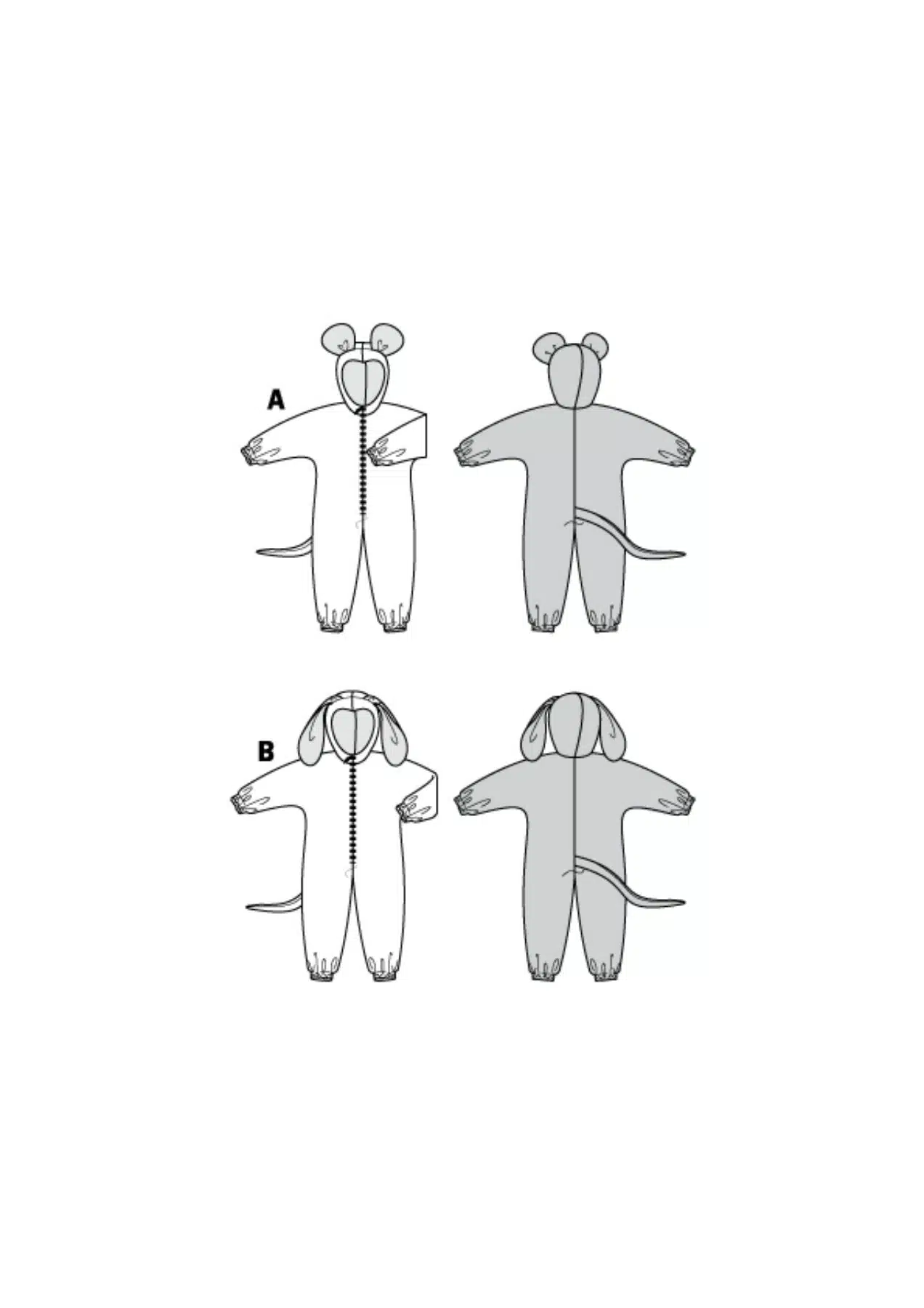 Burda Geel 4107 - Muis en hond