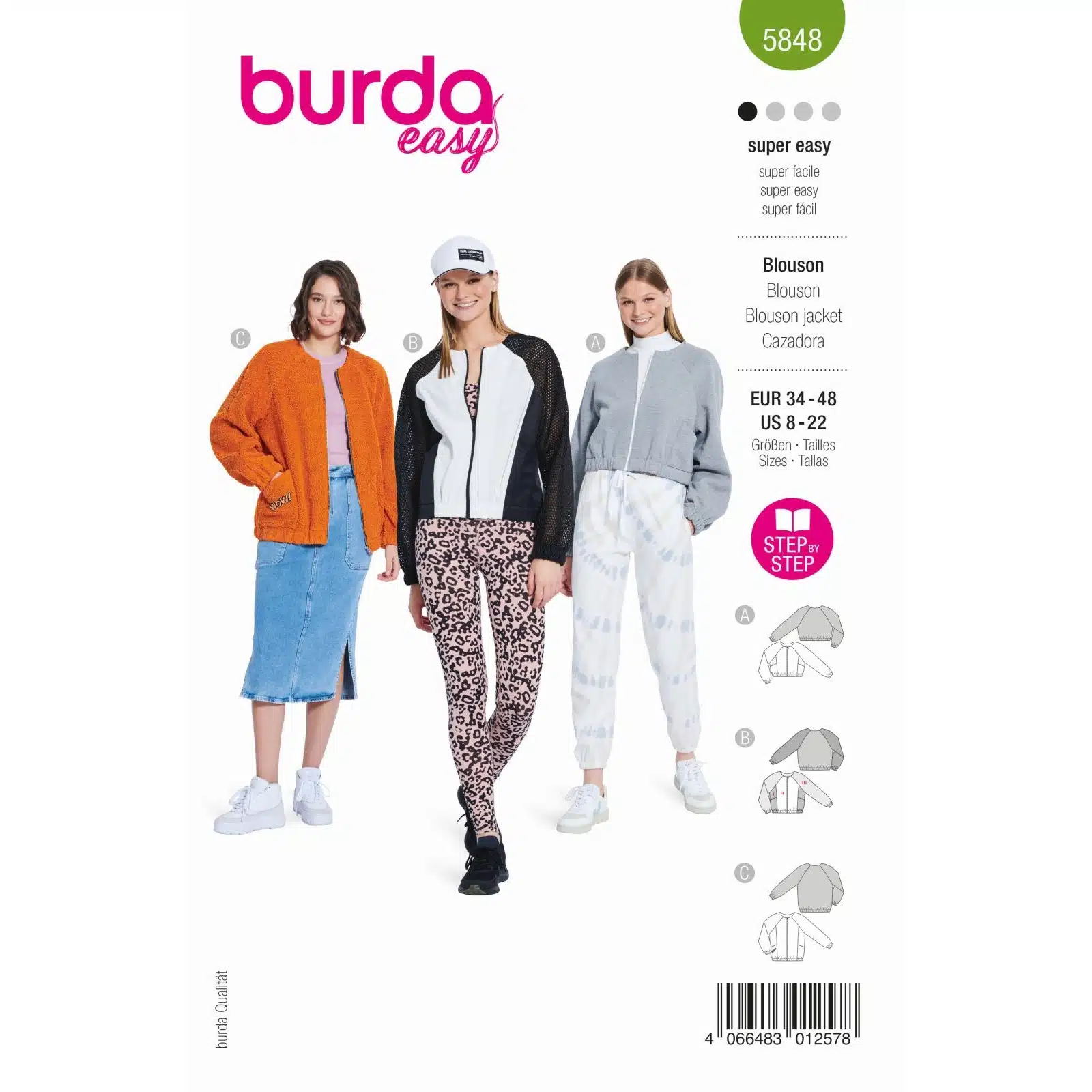 Burda Groen 5848 - Vest in Variaties