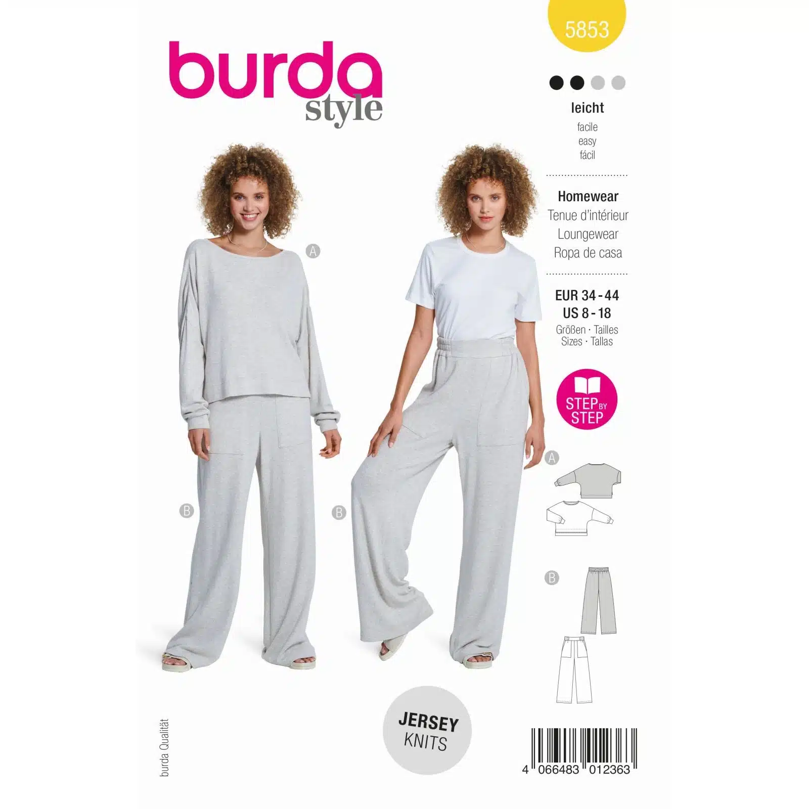 Burda Geel 5853 - Joggingbroek en -shirt