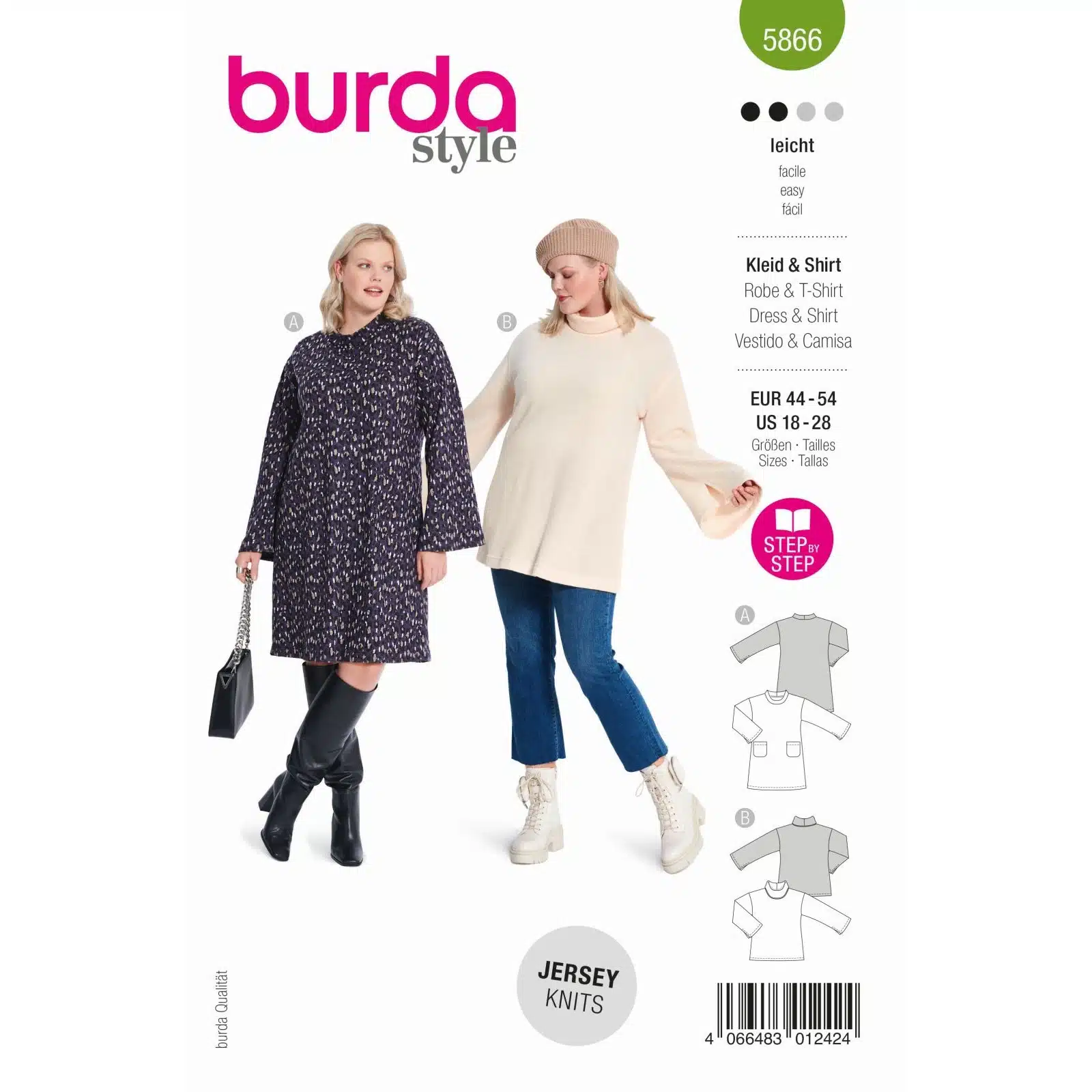 Burda Groen 5866 - Jurk en Shirt
