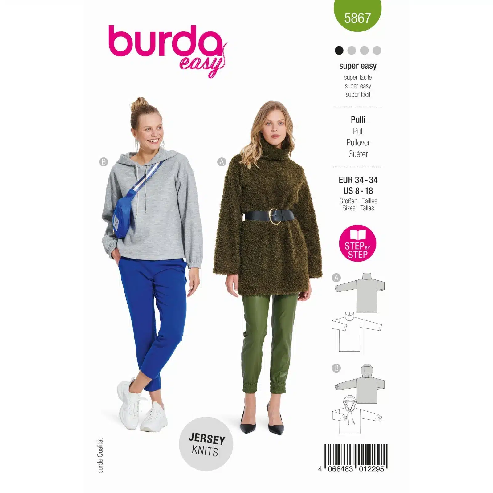 Burda Groen 5867 - Trui en Sweater