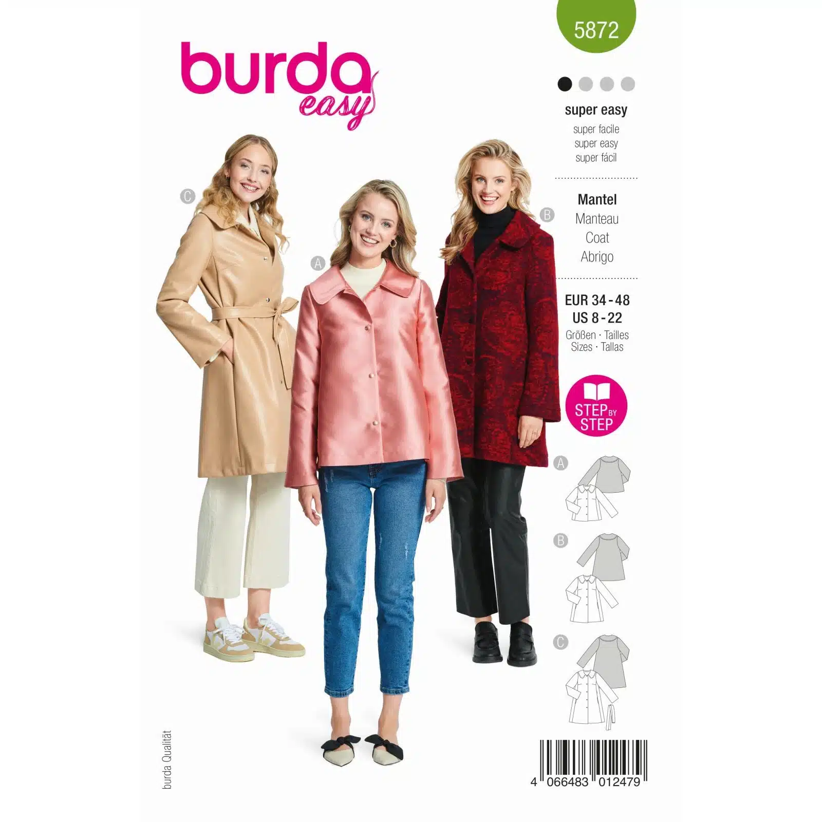 Burda Groen 5872 - Jas in Variaties