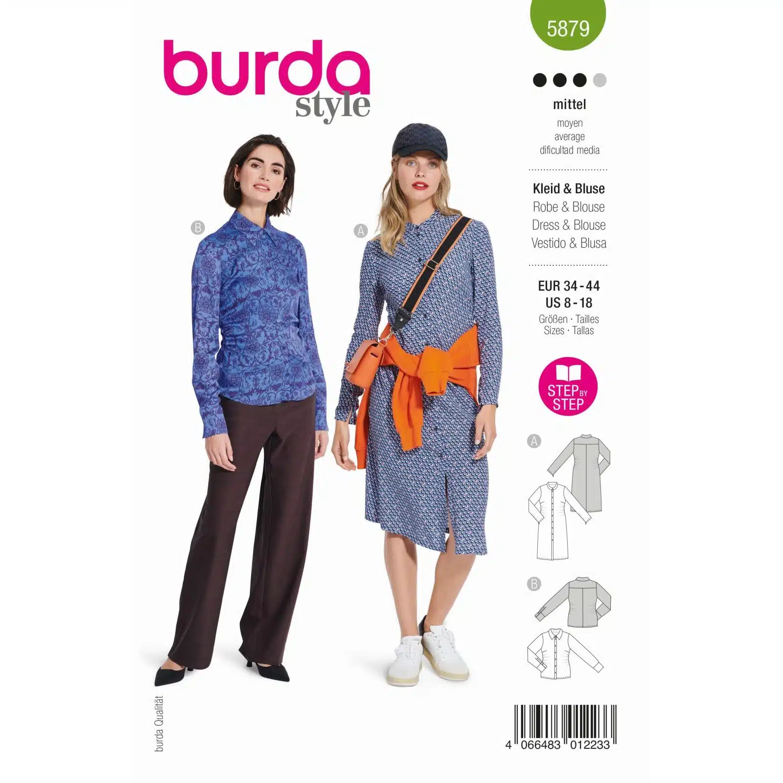 Burda Groen 5879 - Jurk en Blouse