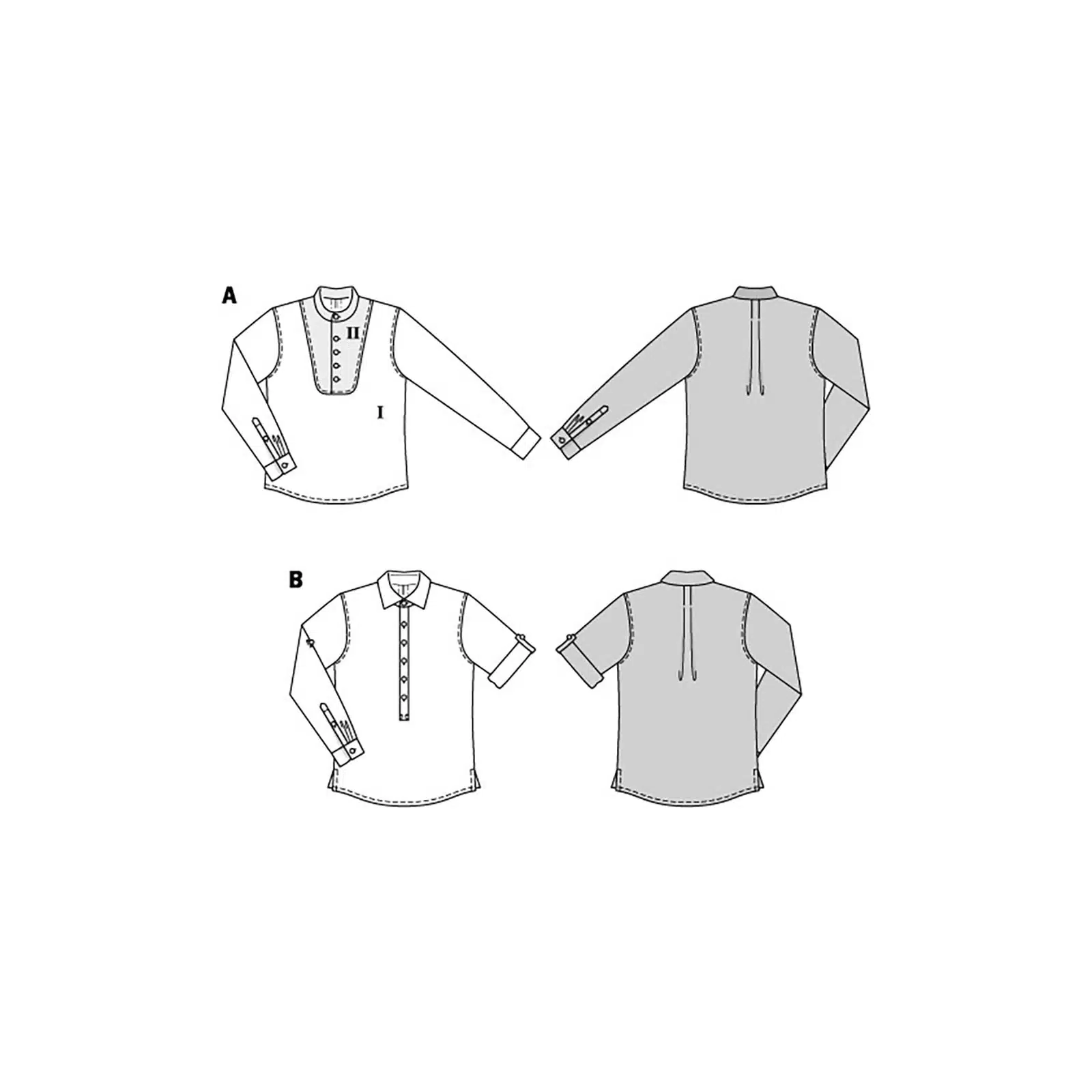 Burda Groen 5895 - Hemd in Variaties