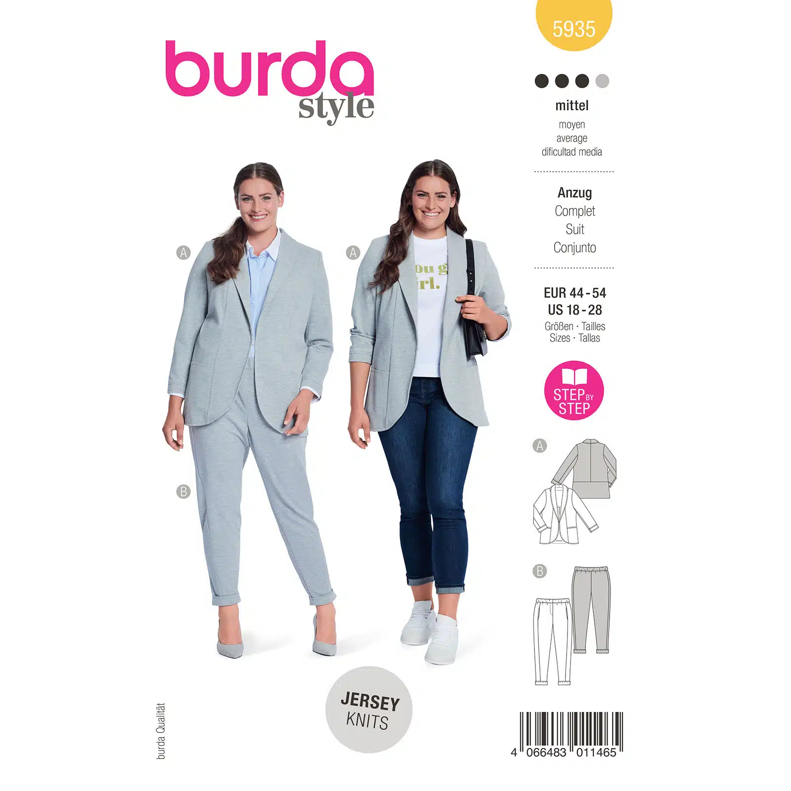 Burda Geel 5935 - Kostuum