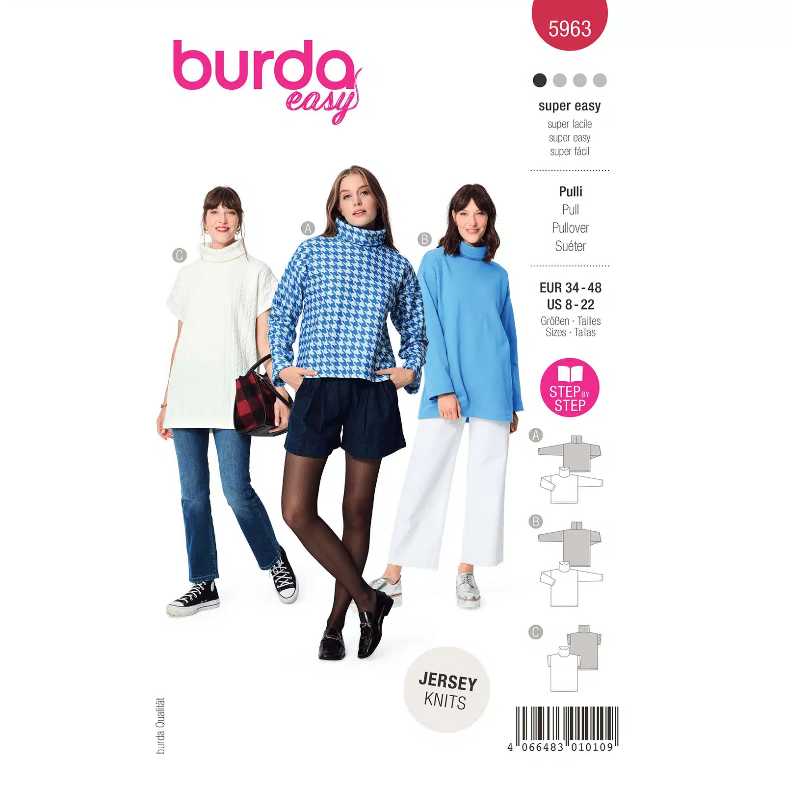 Burda Rood 5963 - Trui in Variaties