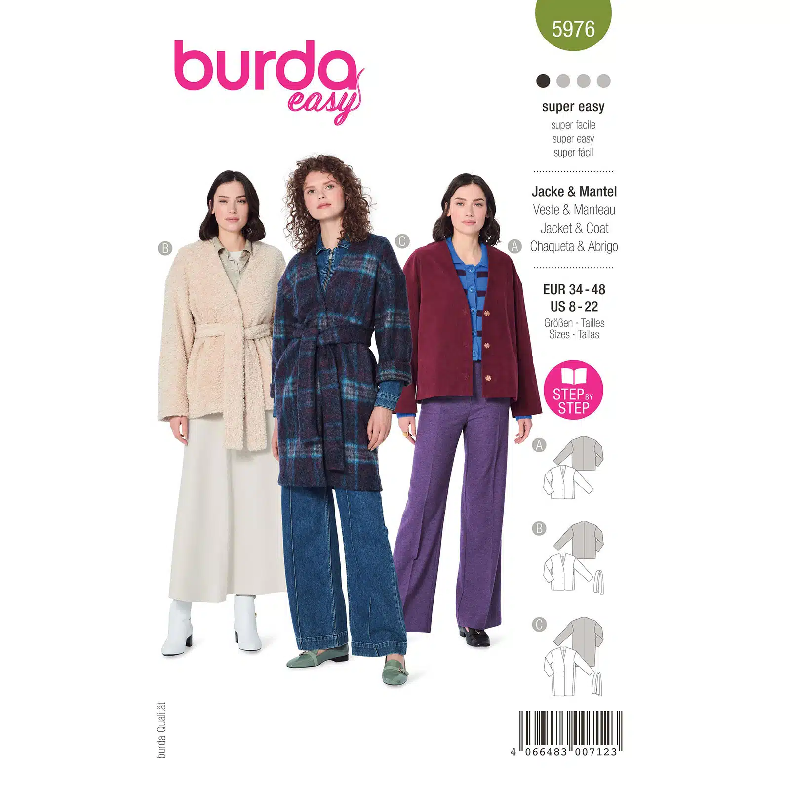 Burda Groen 5976 - Jas in Variaties