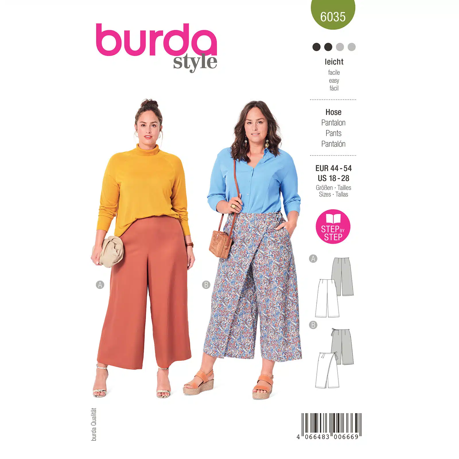 Burda Groen 6035 - Broek in Variaties