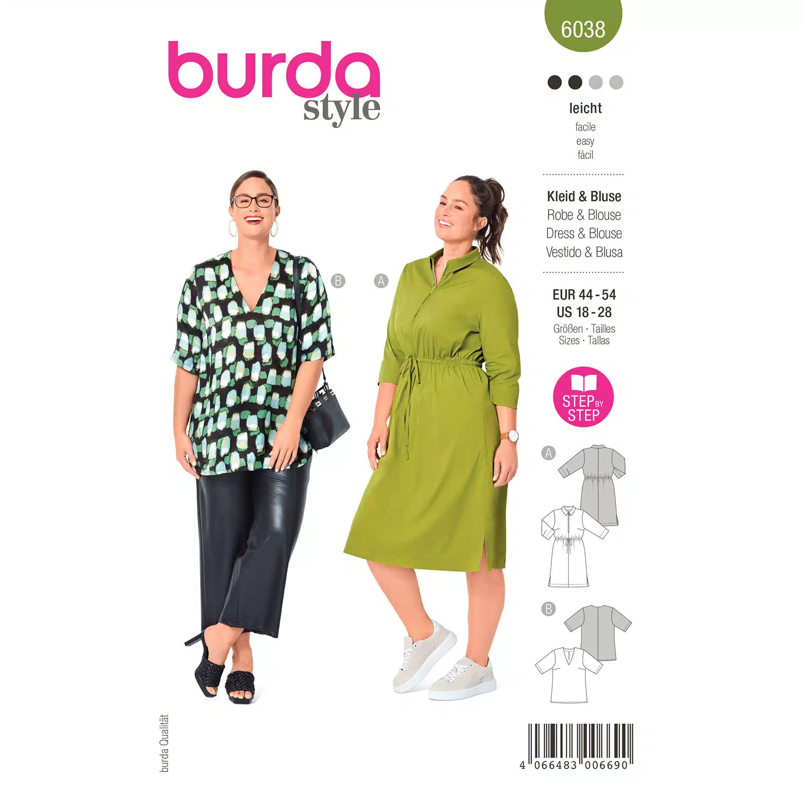 Burda Groen 6038 - Jurk en Blouse