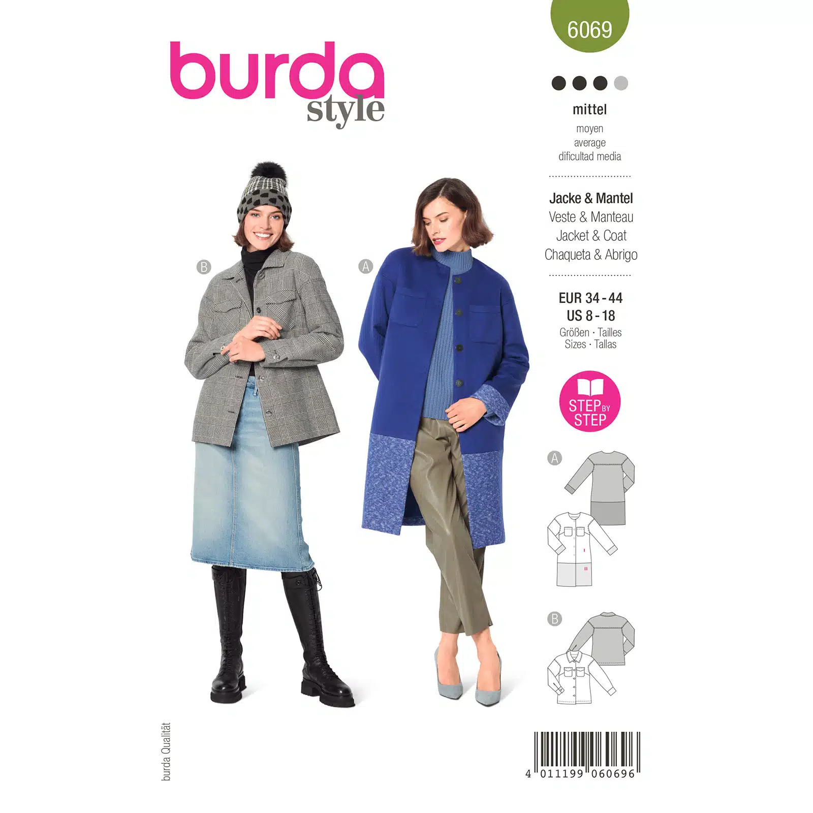 Burda Groen 6069 - Jas en Mantel