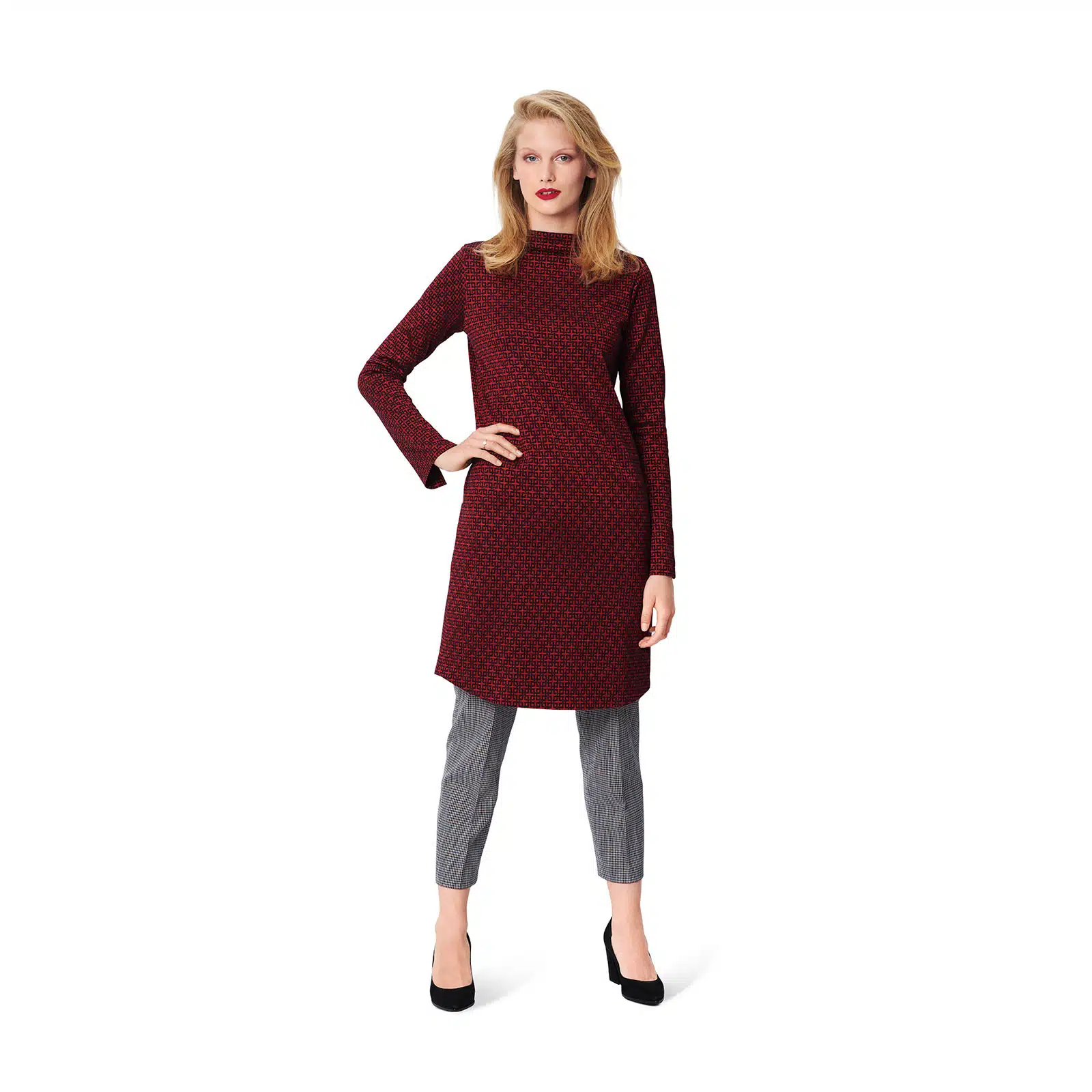 Burda Rood 6080 - Jurk en Shirt