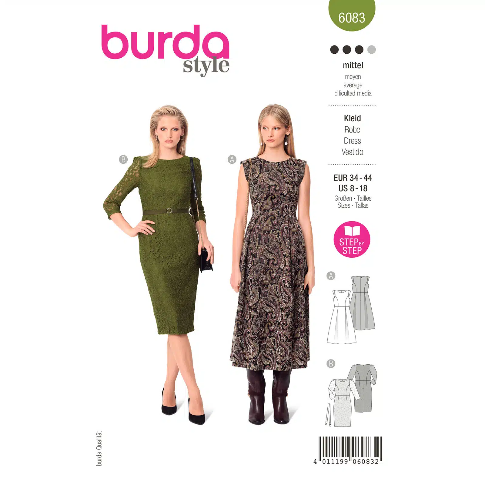 Burda Groen 6083 - Jurk in Variaties