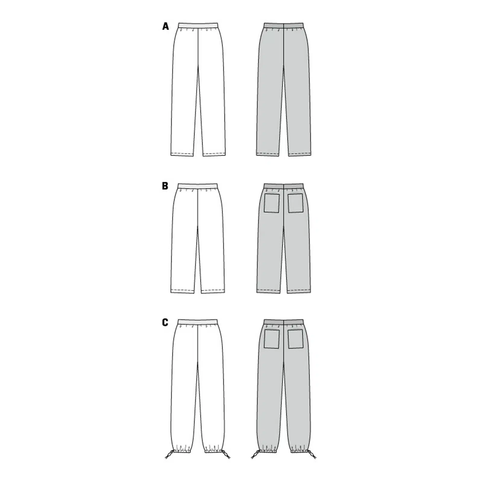 Burda Groen 6085 - Broek in Variaties