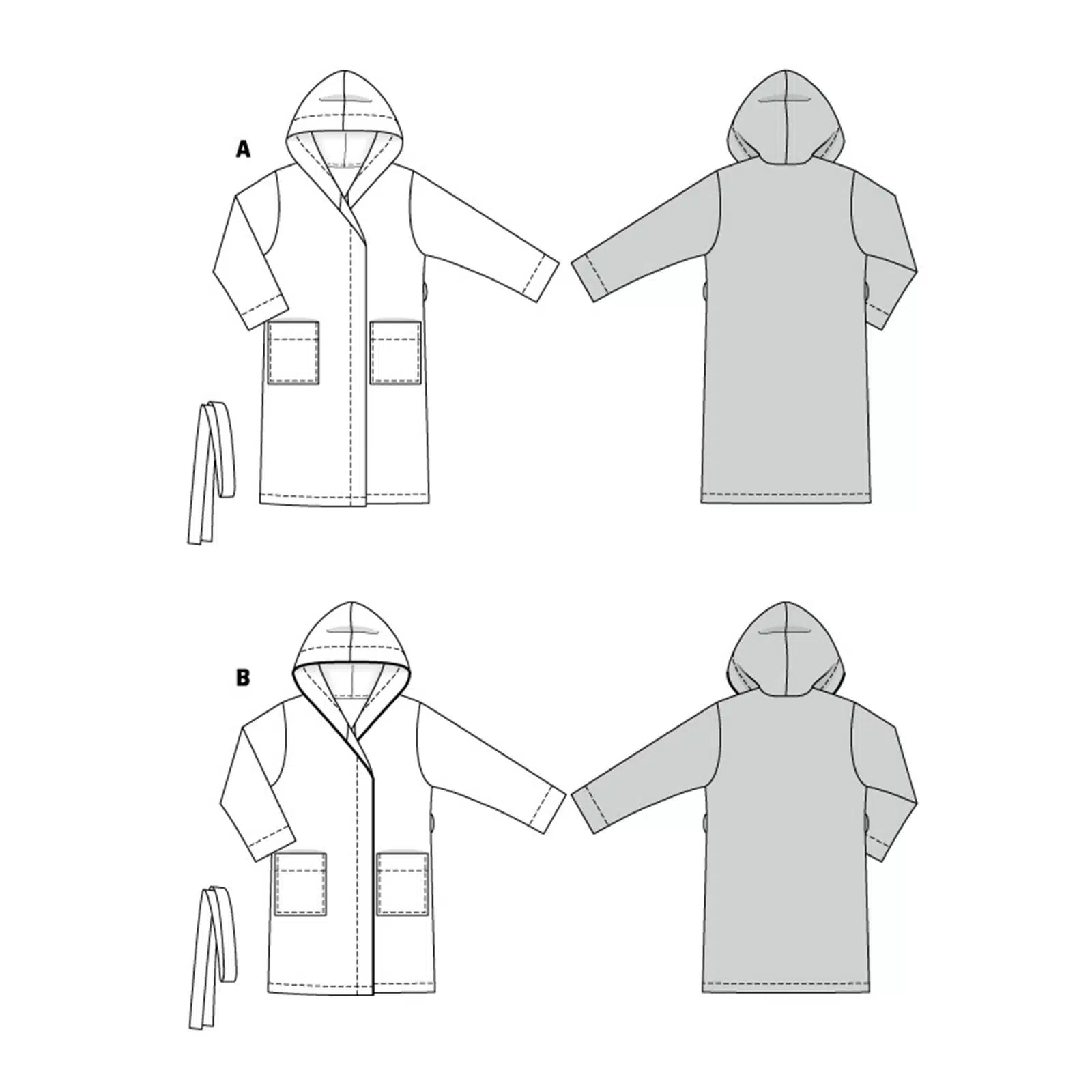 Burda Groen 6094 - Badjas in Variaties