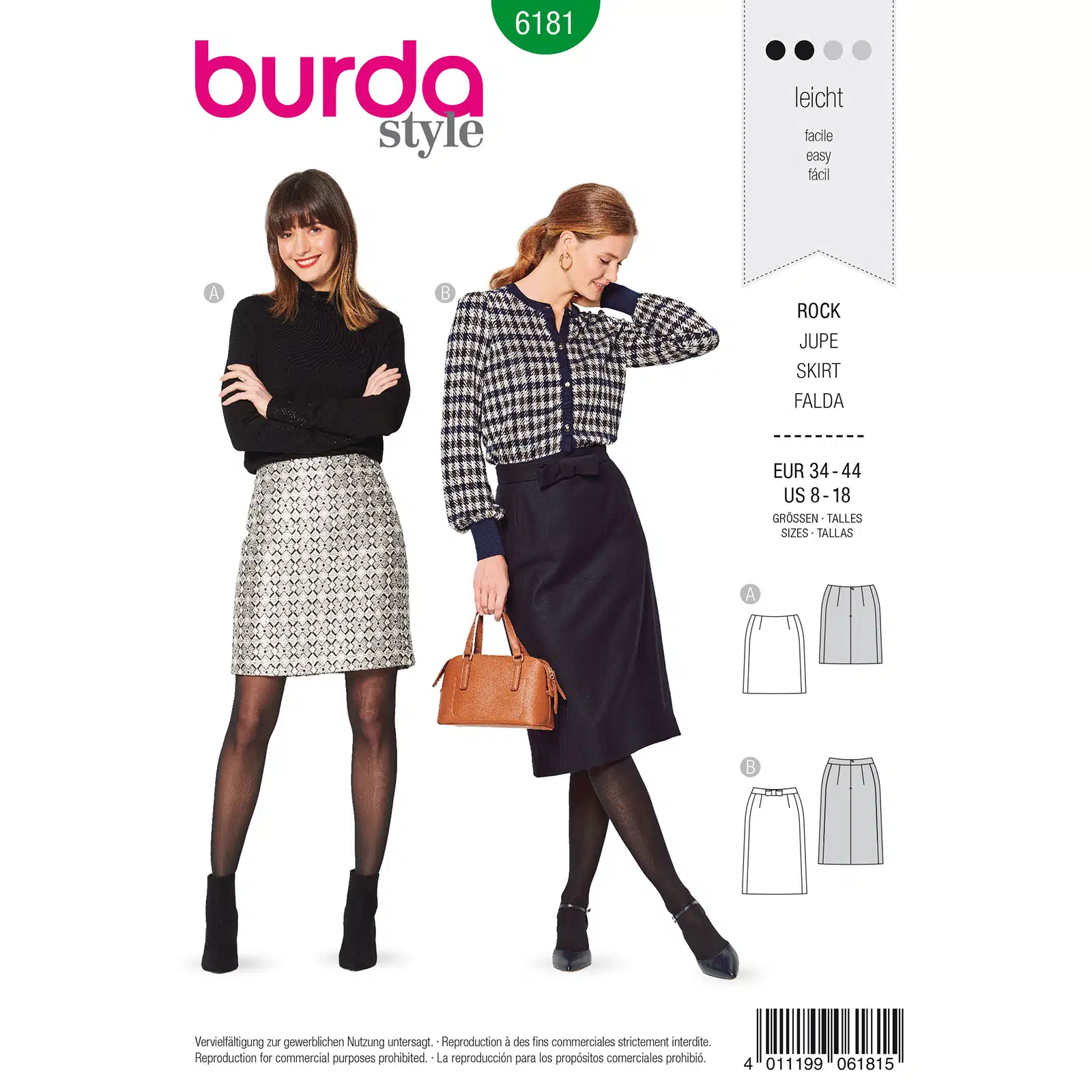 Burda Groen 6181 - Rok in Variaties