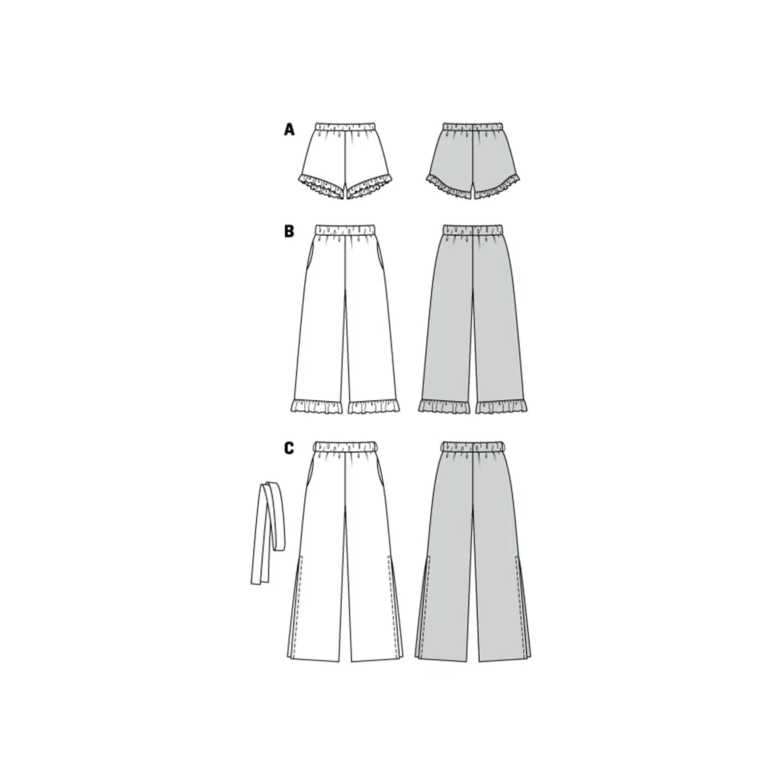 Burda Groen 6199 - Broek in Variaties