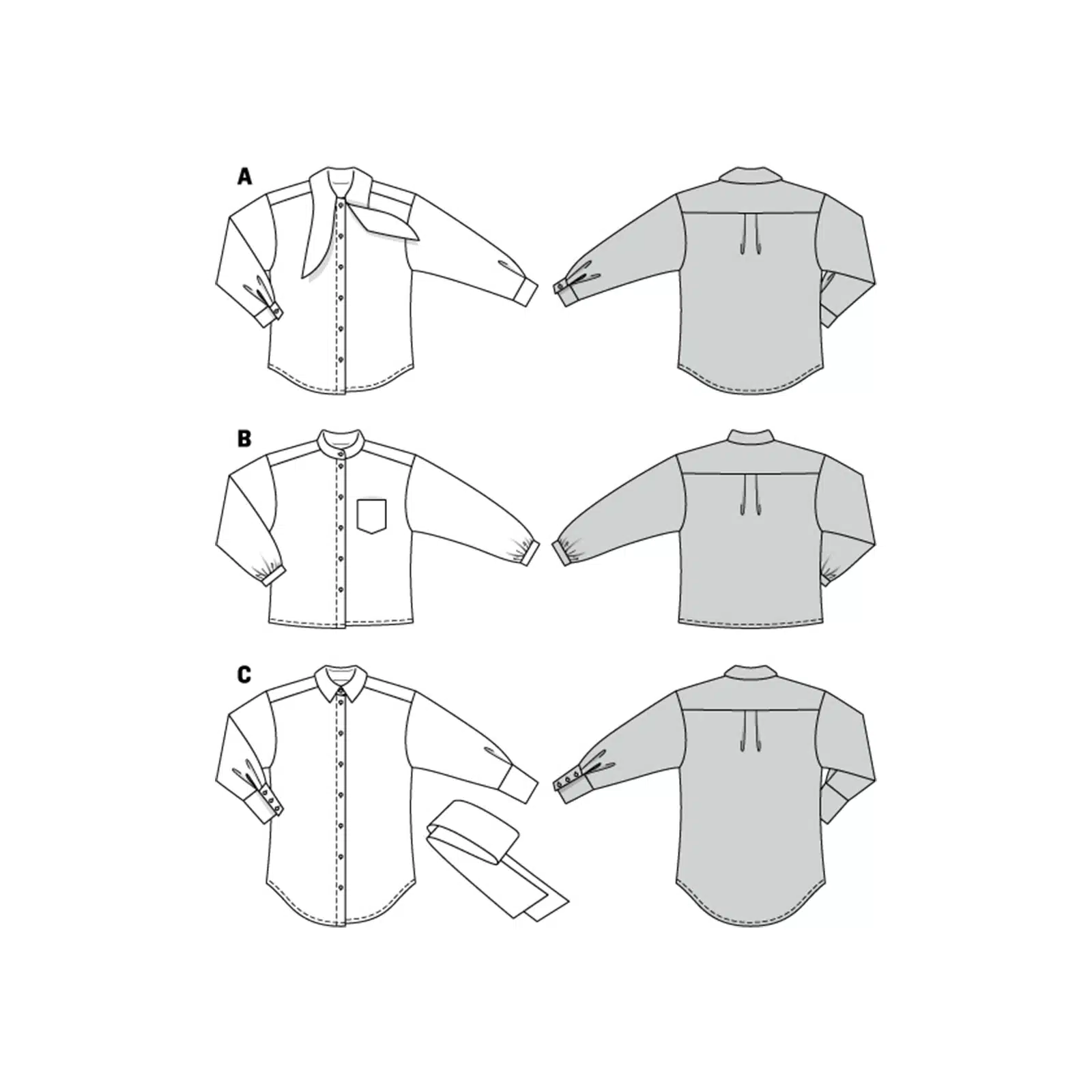 Burda Groen 6263 - Blouse in Variaties