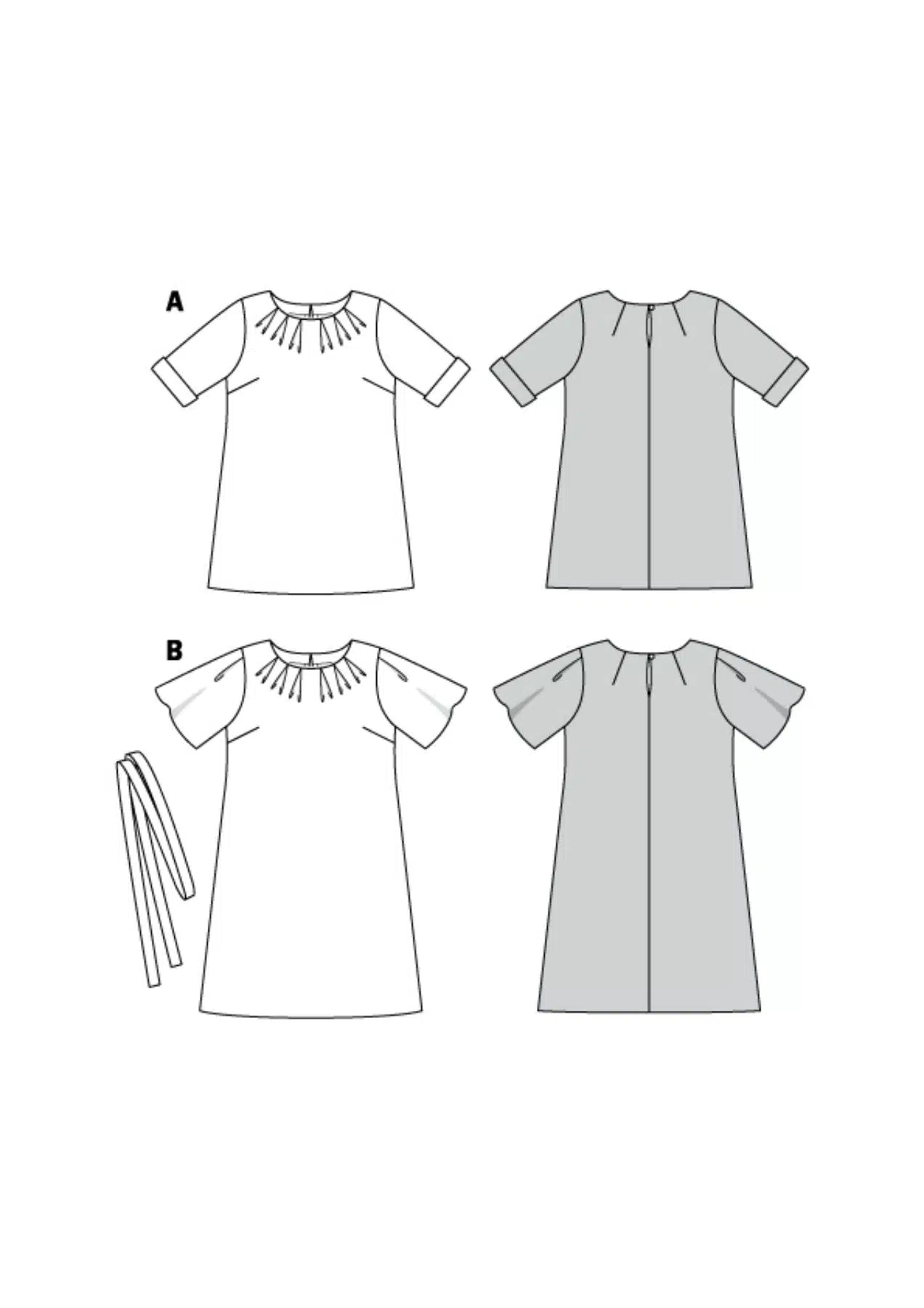 Burda Geel 6305 - Jurk en Shirt