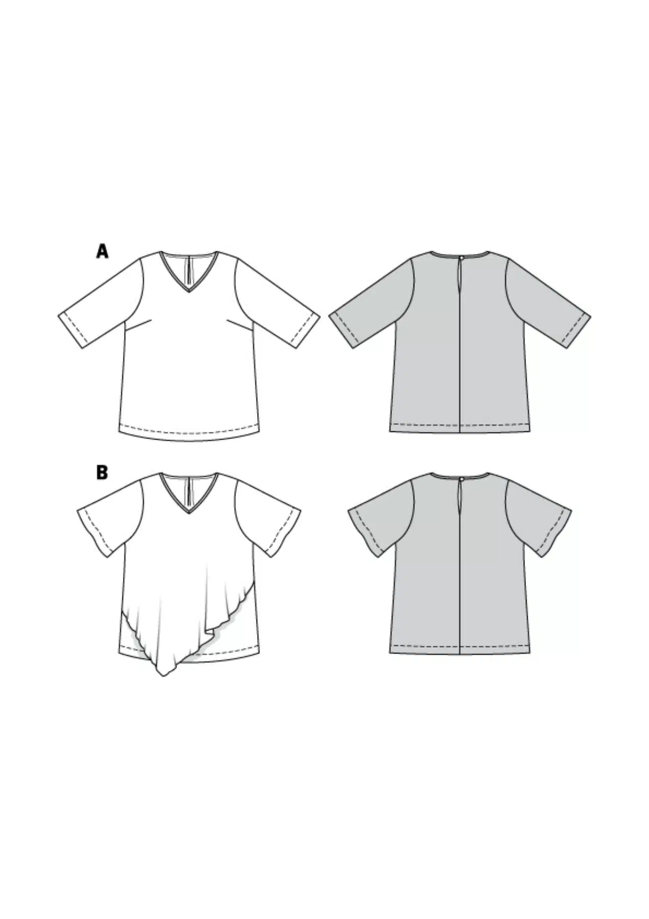 Burda Groen 6307 - Shirt in variaties