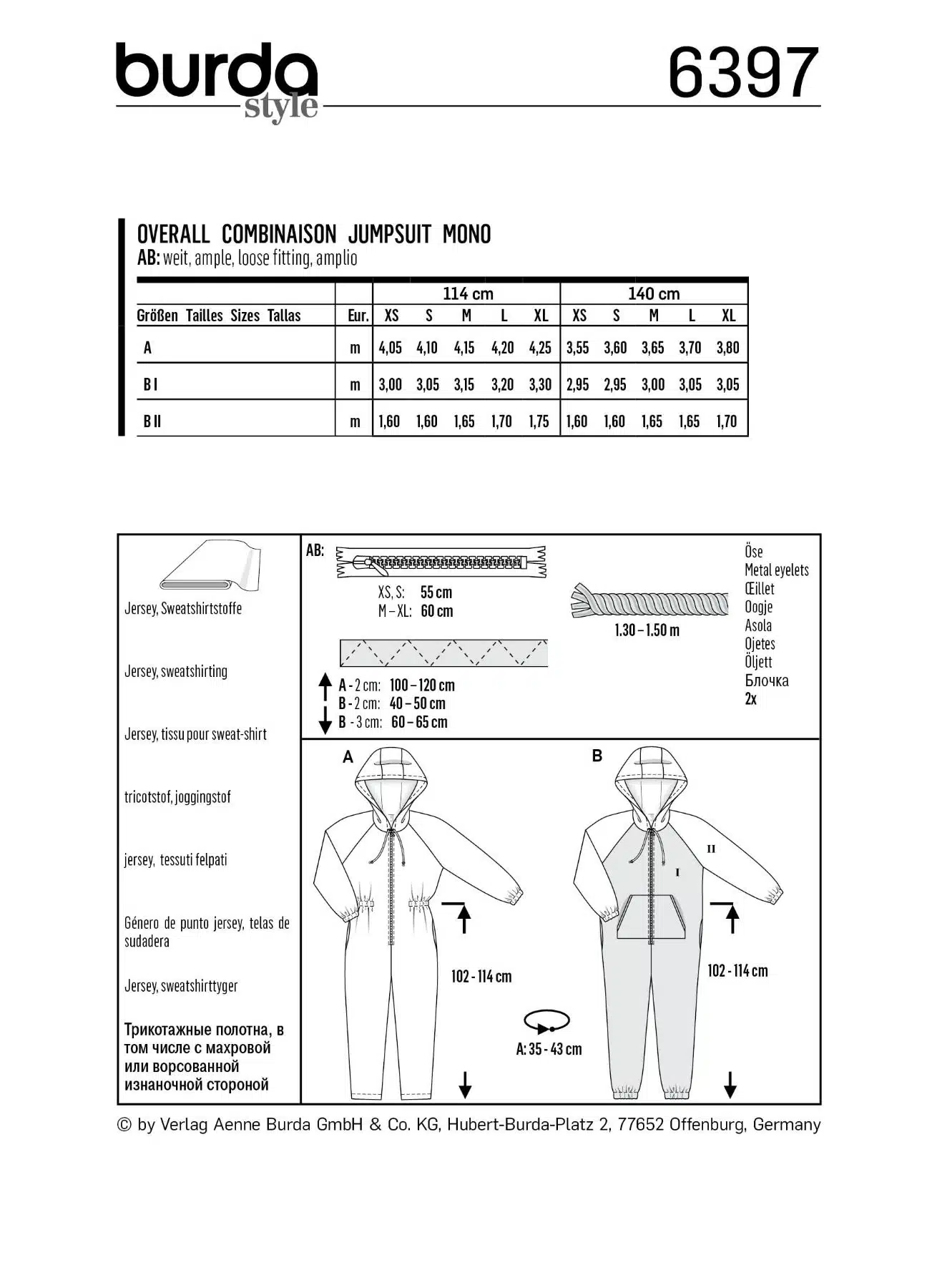 Burda Geel 6397 - Jumpsuit in variaties