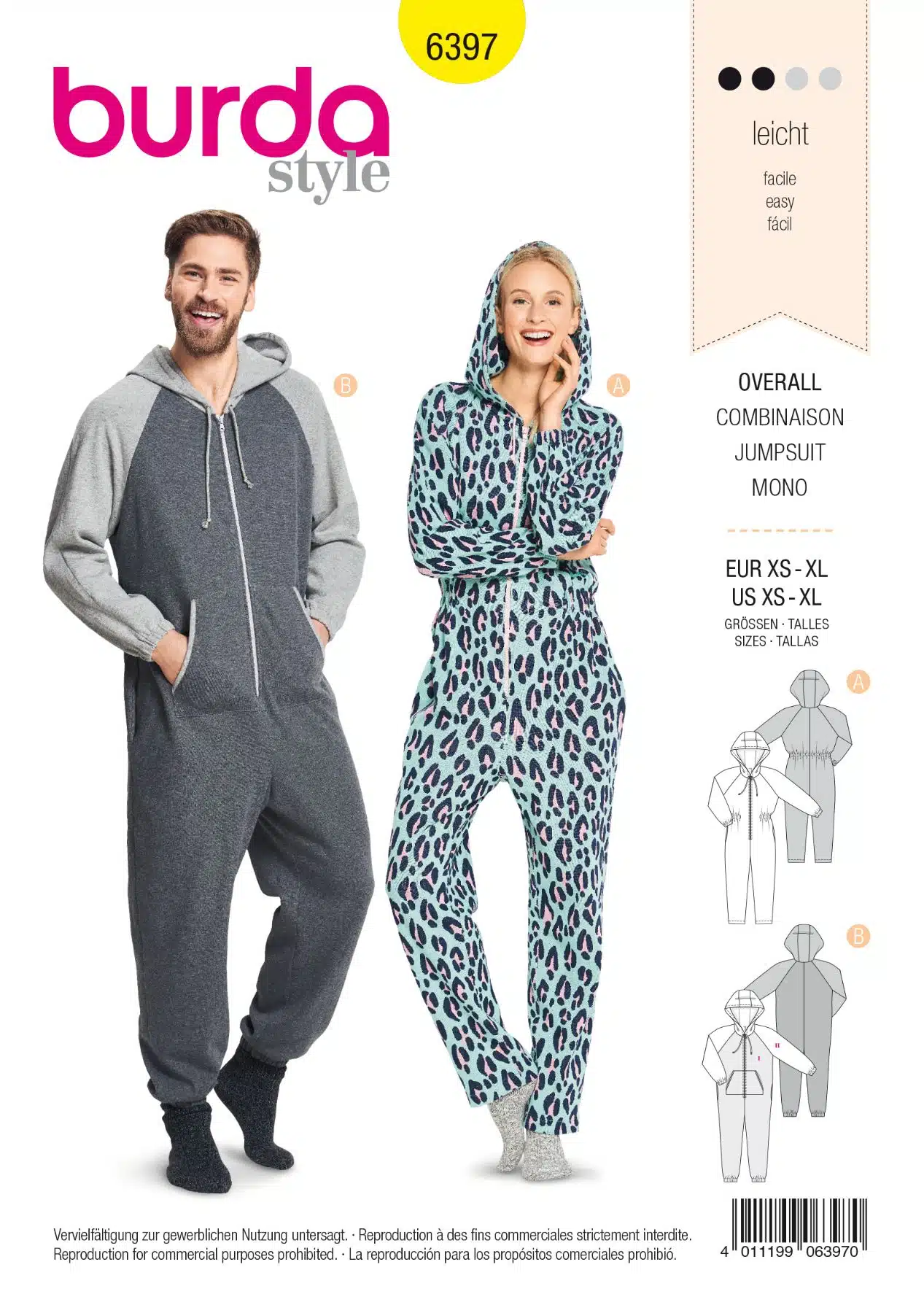 Burda Geel 6397 - Jumpsuit in variaties