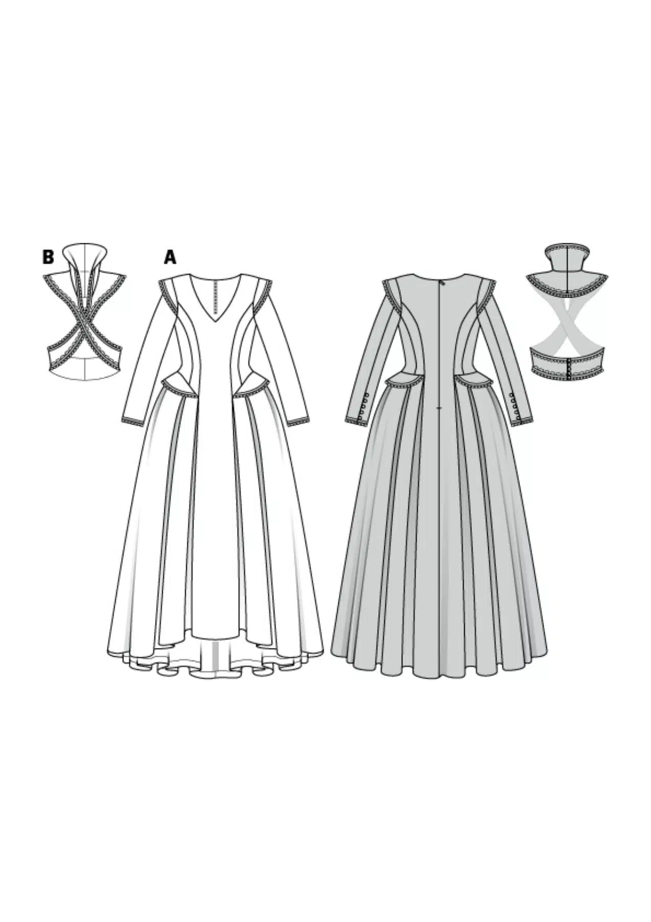 Burda Couture 6398 - Historisch Kostuum