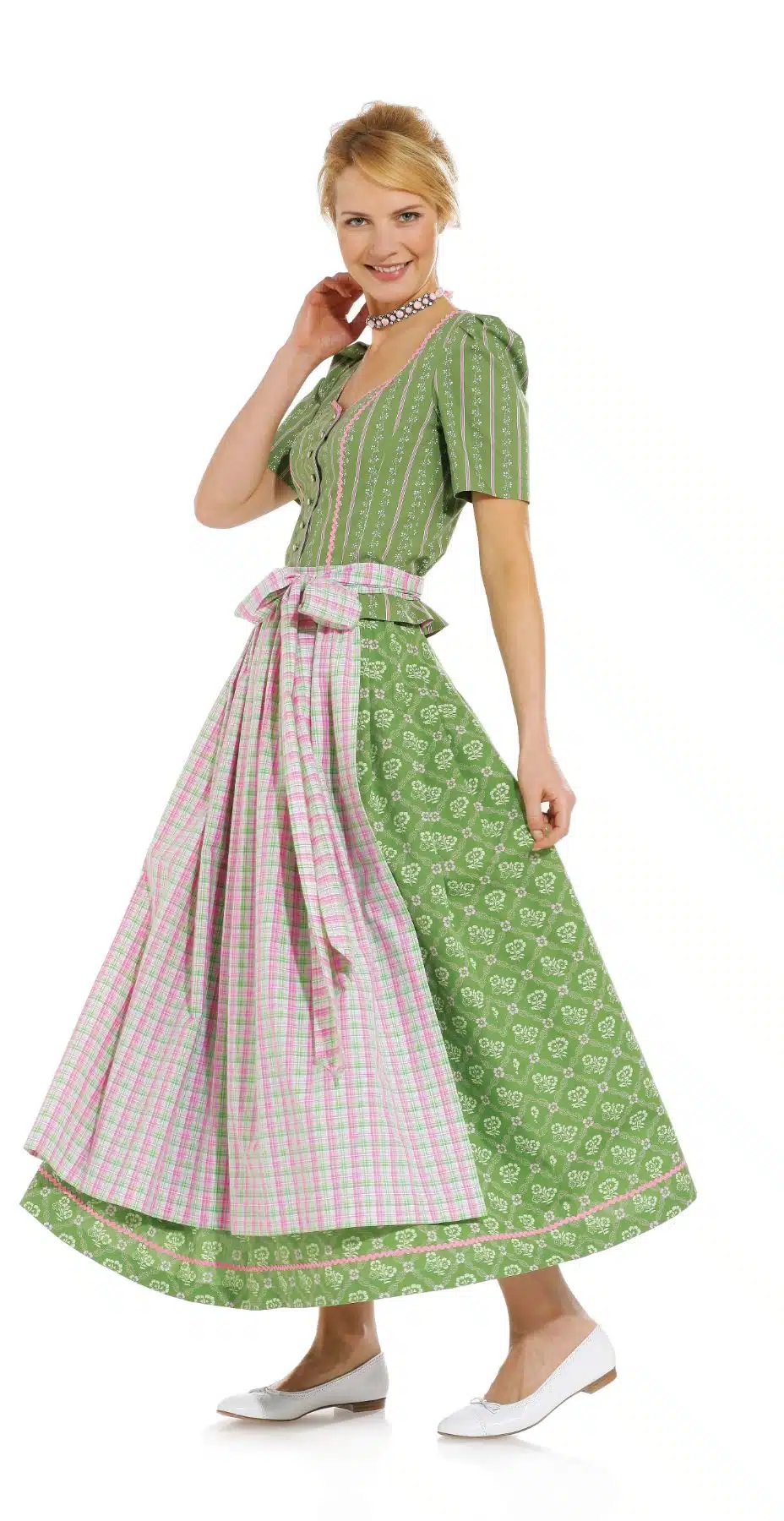 Burda Geel 7870 - Folklore jurk